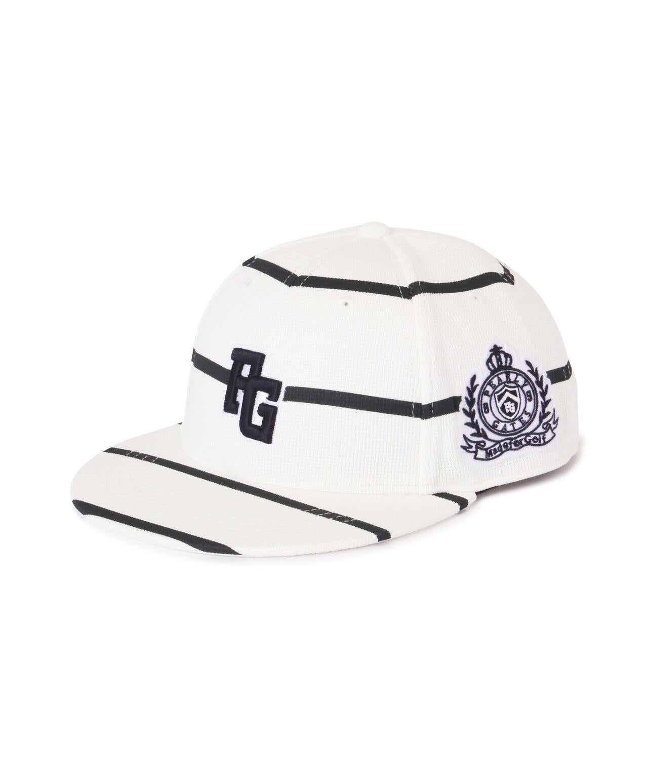 ボーダー柄フラットブリムＣＡＰ