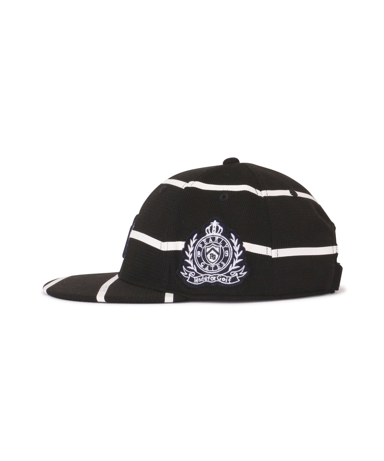 ボーダー柄フラットブリムUVキャップ (UNISEX) | PEARLY GATES