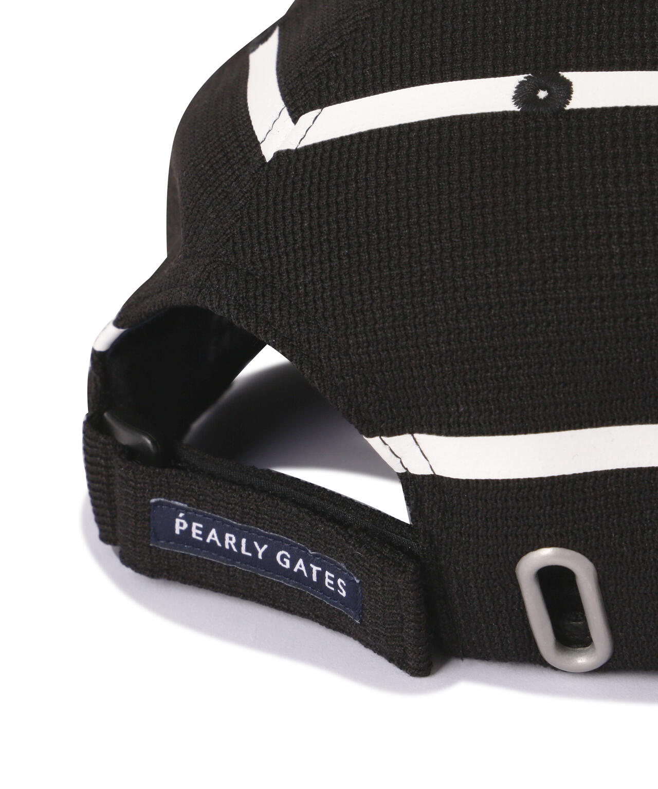 ボーダー柄フラットブリムUVキャップ (UNISEX) | PEARLY GATES