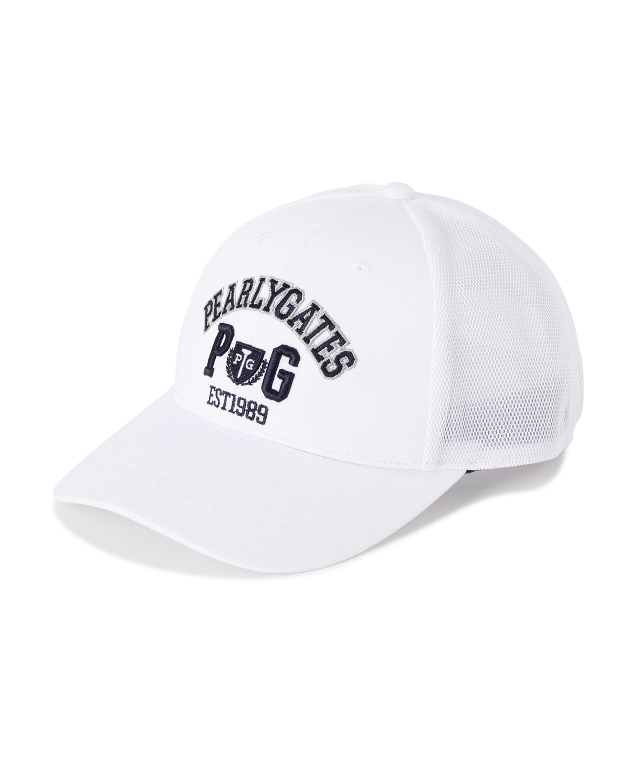 カレッジロゴメッシュ×リサイクルツイルキャップ (UNISEX) | PEARLY
