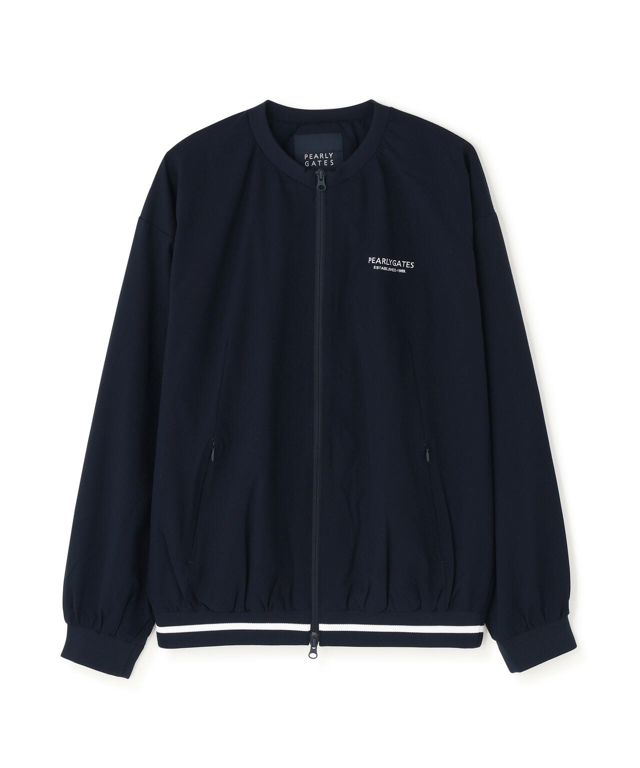 Peメカニカルストレッチ手裏剣ジャガードクルーネックブルゾン (MENS
