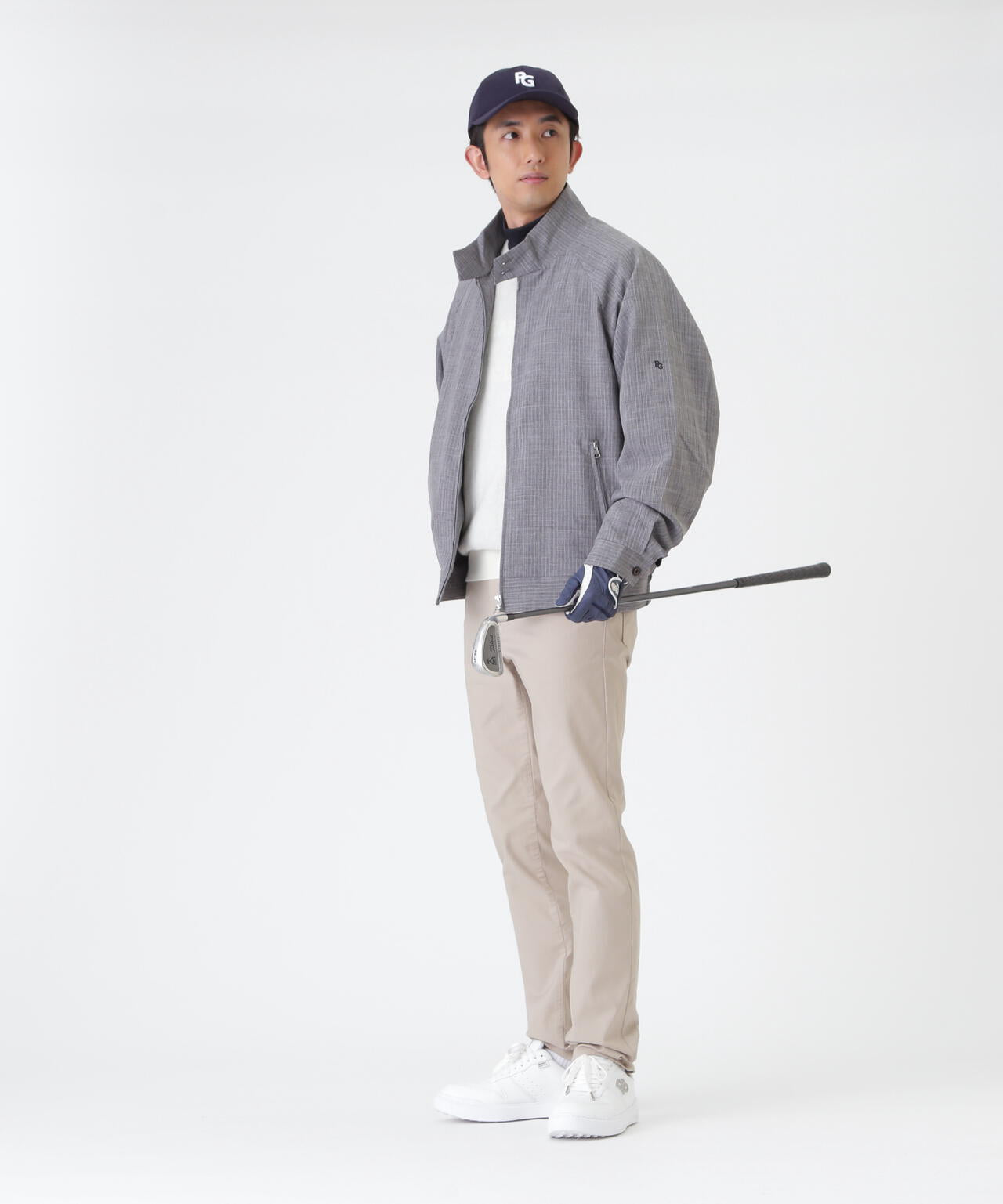 ウーリーノブルゾン ＜杢グレーピンストライプ柄＞ (MENS) | PEARLY