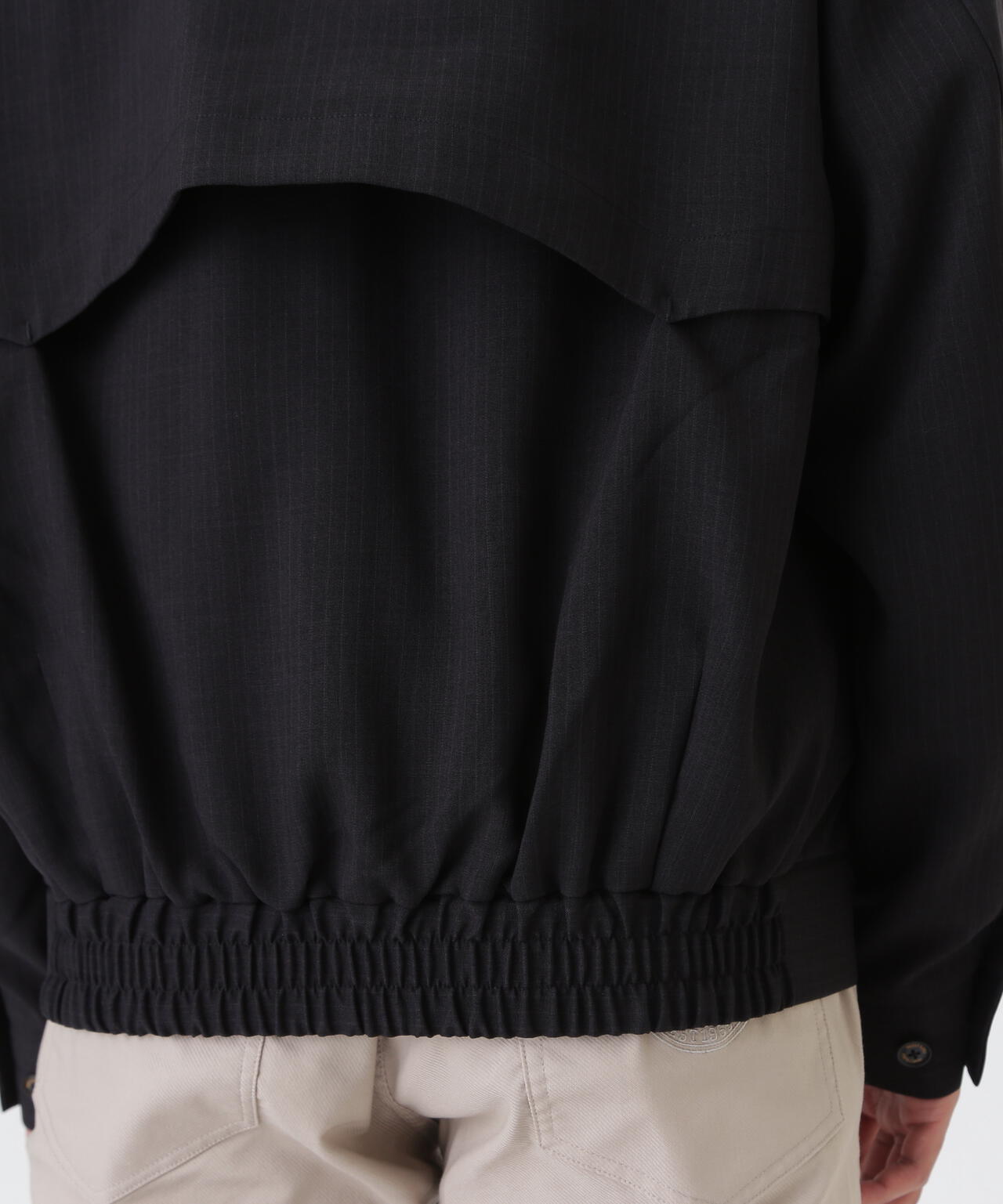 ウーリーノブルゾン ＜ブラックピンストライプ柄＞ (MENS) | PEARLY