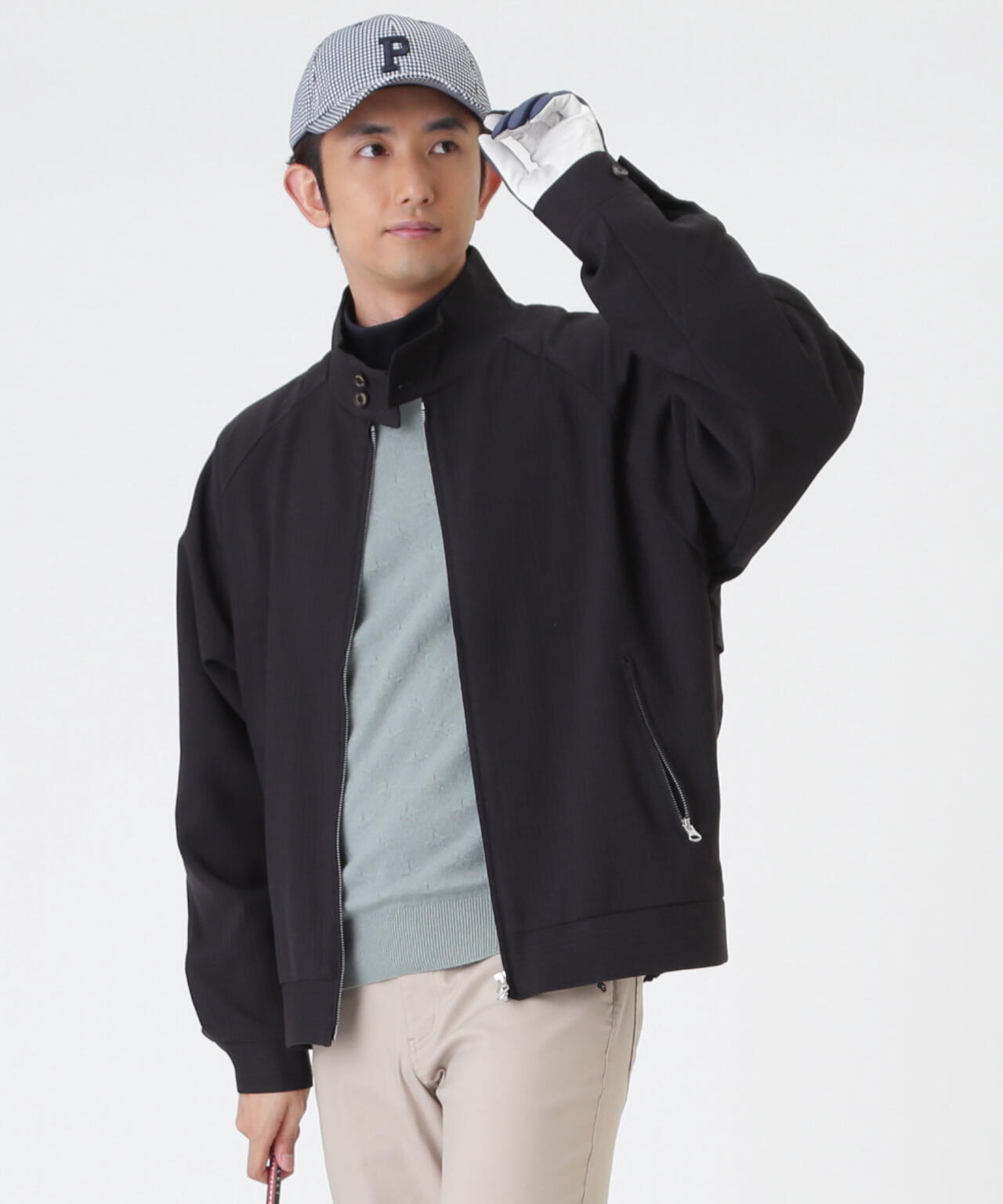 ウーリーノブルゾン ＜ブラックピンストライプ柄＞ (MENS) | PEARLY