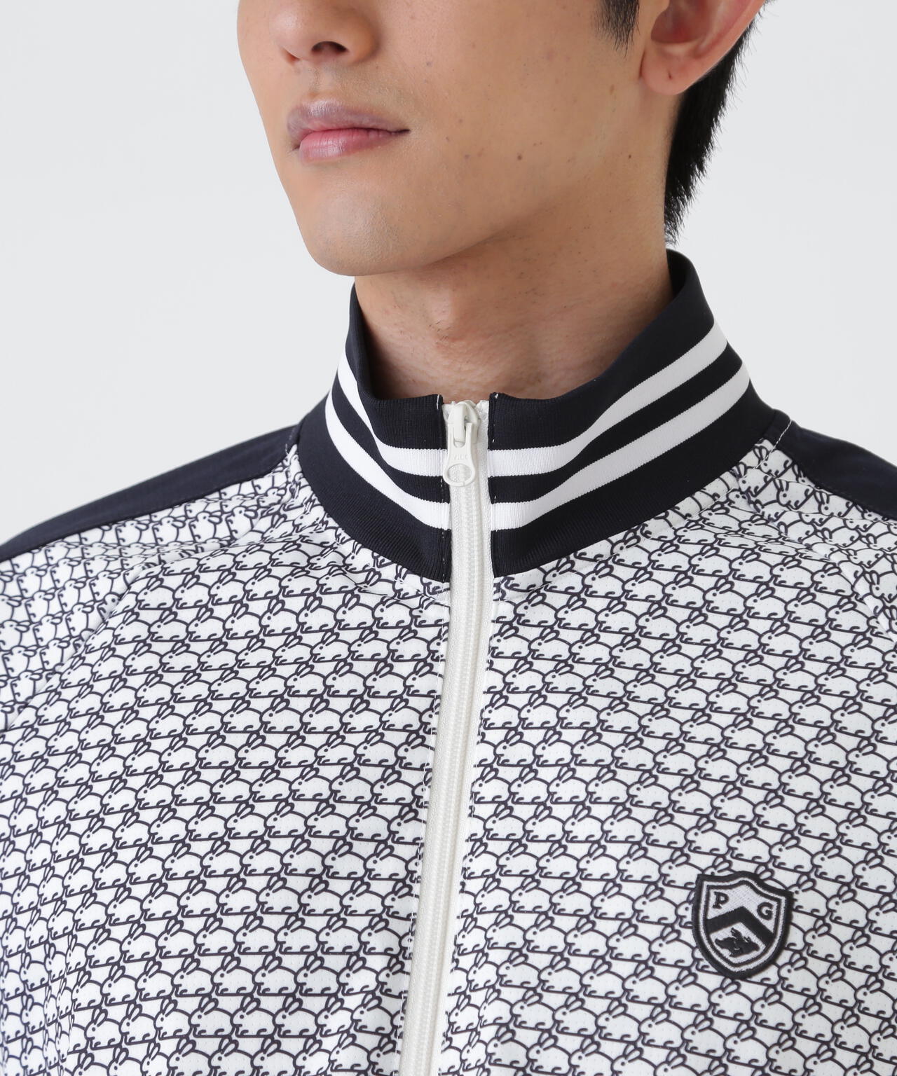 TEXBRID丸編みメッシュジャケット ＜もちうさぎ柄＞ (MENS) | PEARLY
