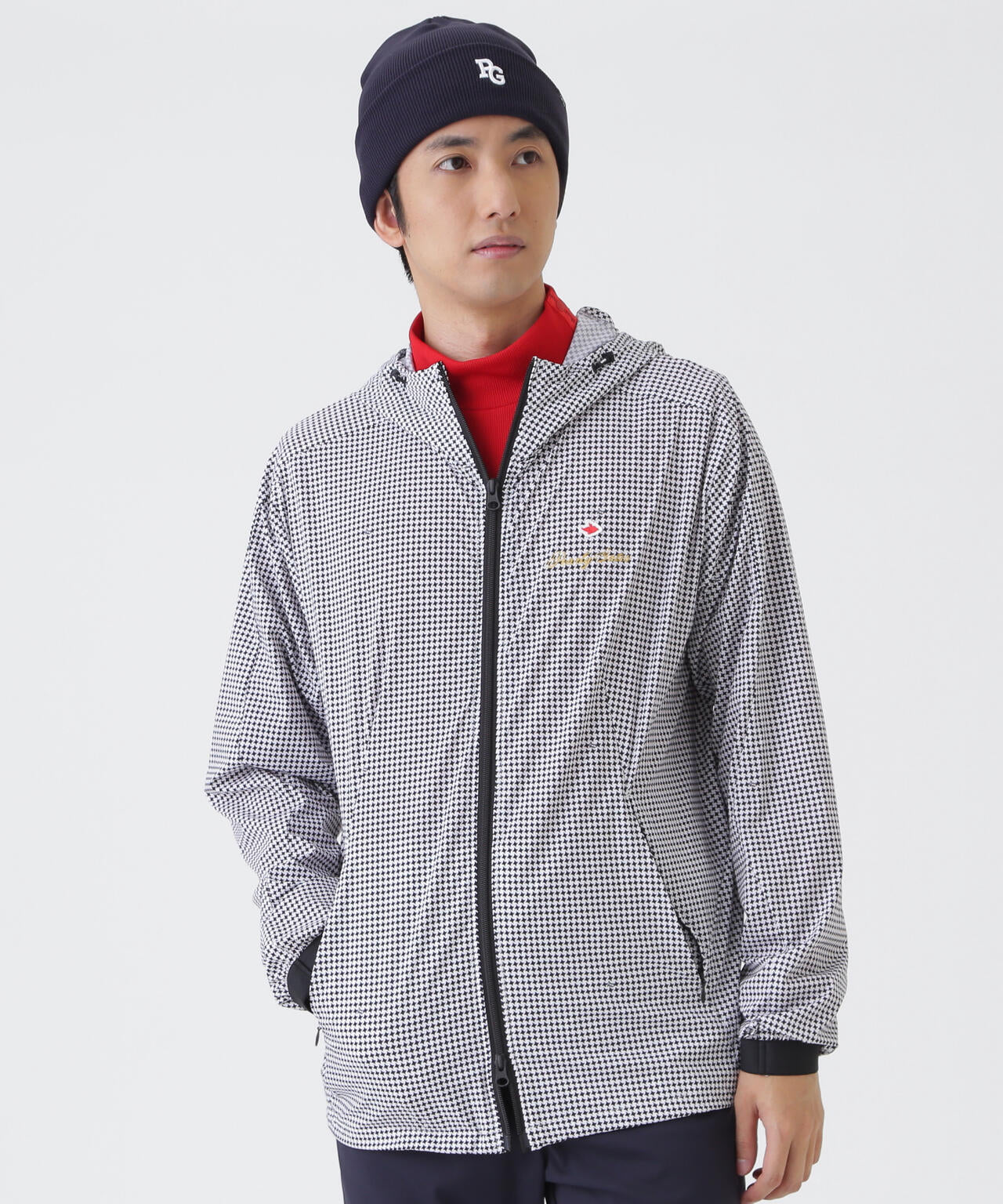 ナイロン4WAYプレーンストレッチフーディブルゾン (MENS) | PEARLY