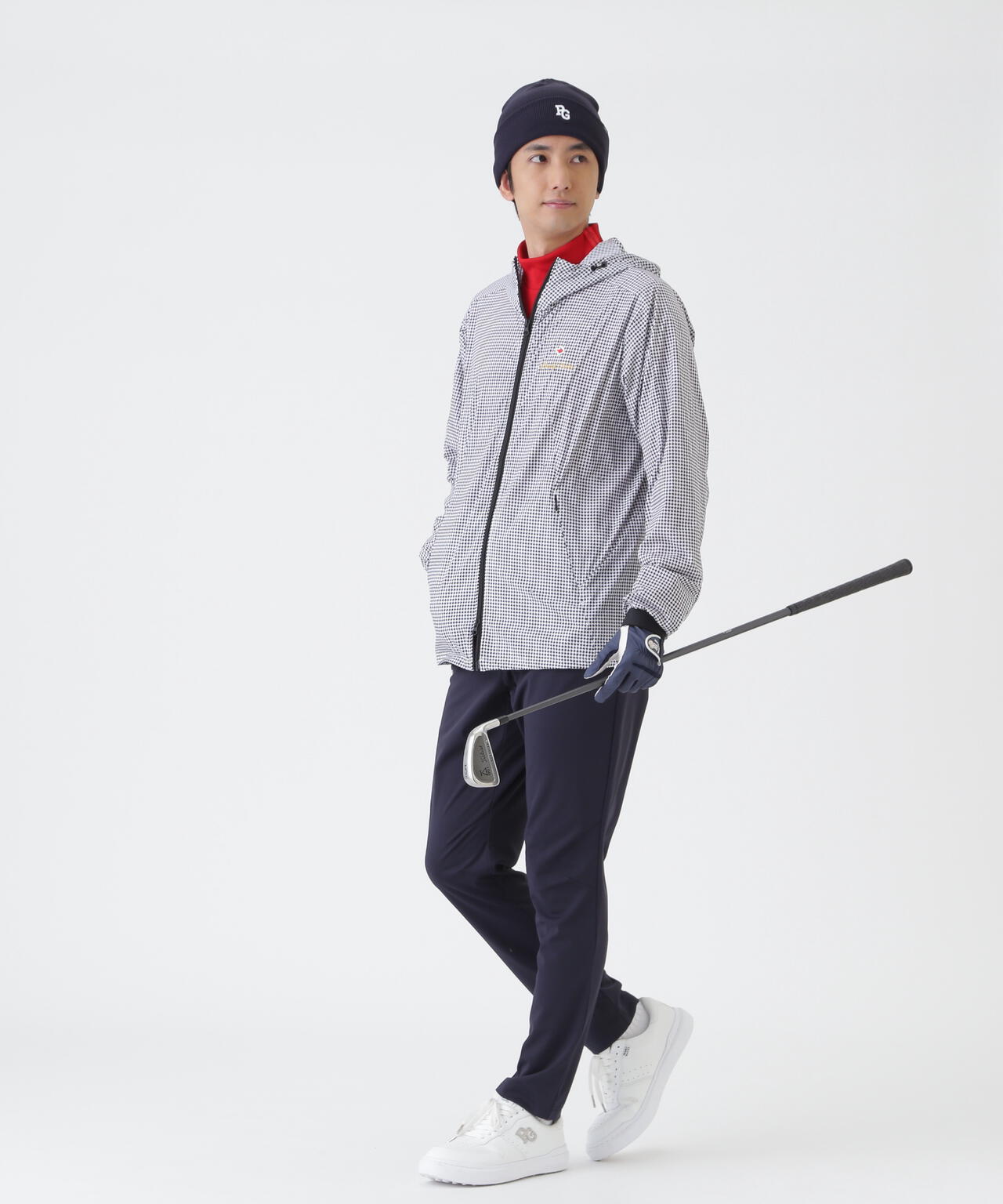 ナイロン4WAYプレーンストレッチフーディブルゾン (MENS) | PEARLY