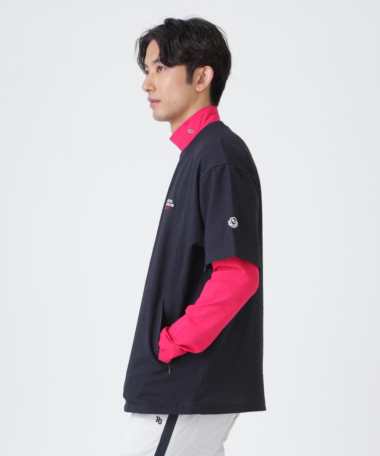 4WAY高通気Woven半袖スニードTシャツ (MENS) | PEARLY GATES（パーリー