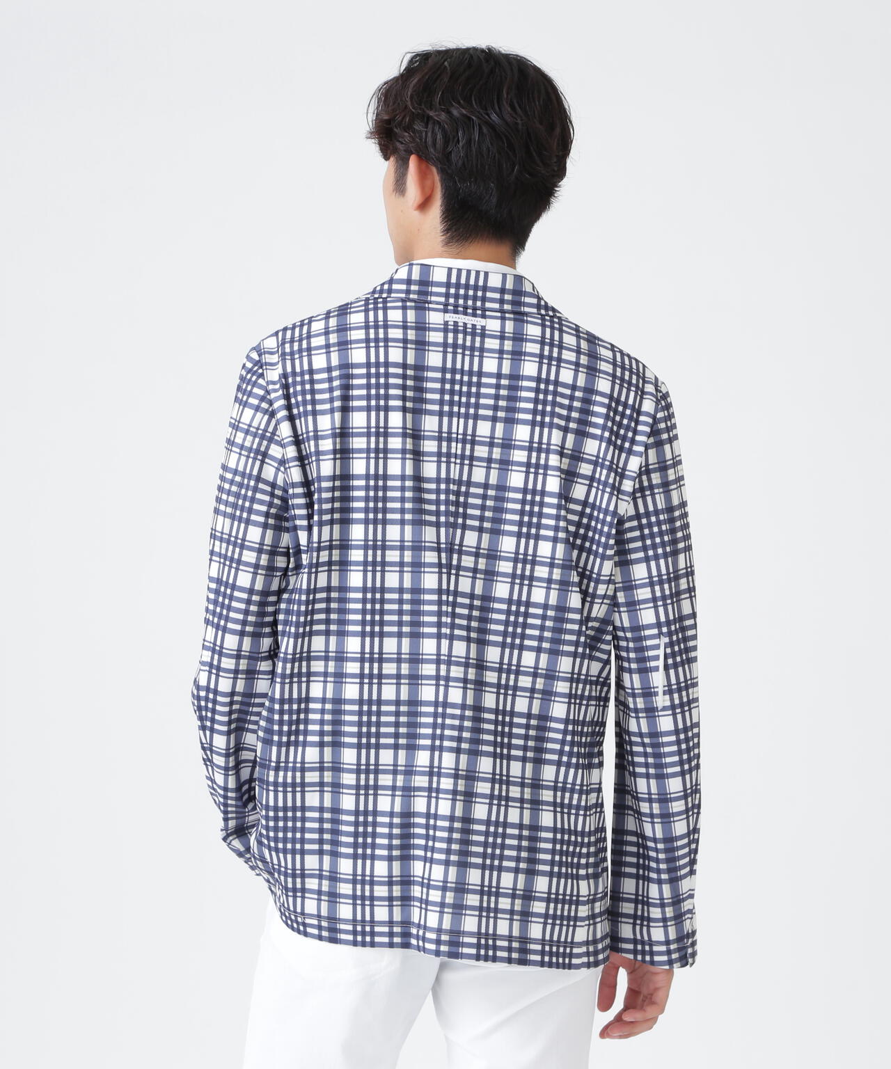 Peストレッチトリコットメッシュジャケット ＜チェック柄＞ (MENS