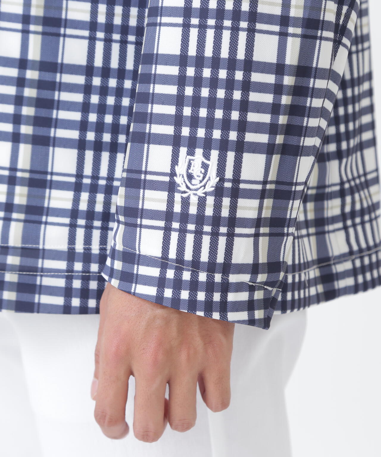 Peストレッチトリコットメッシュジャケット ＜チェック柄＞ (MENS