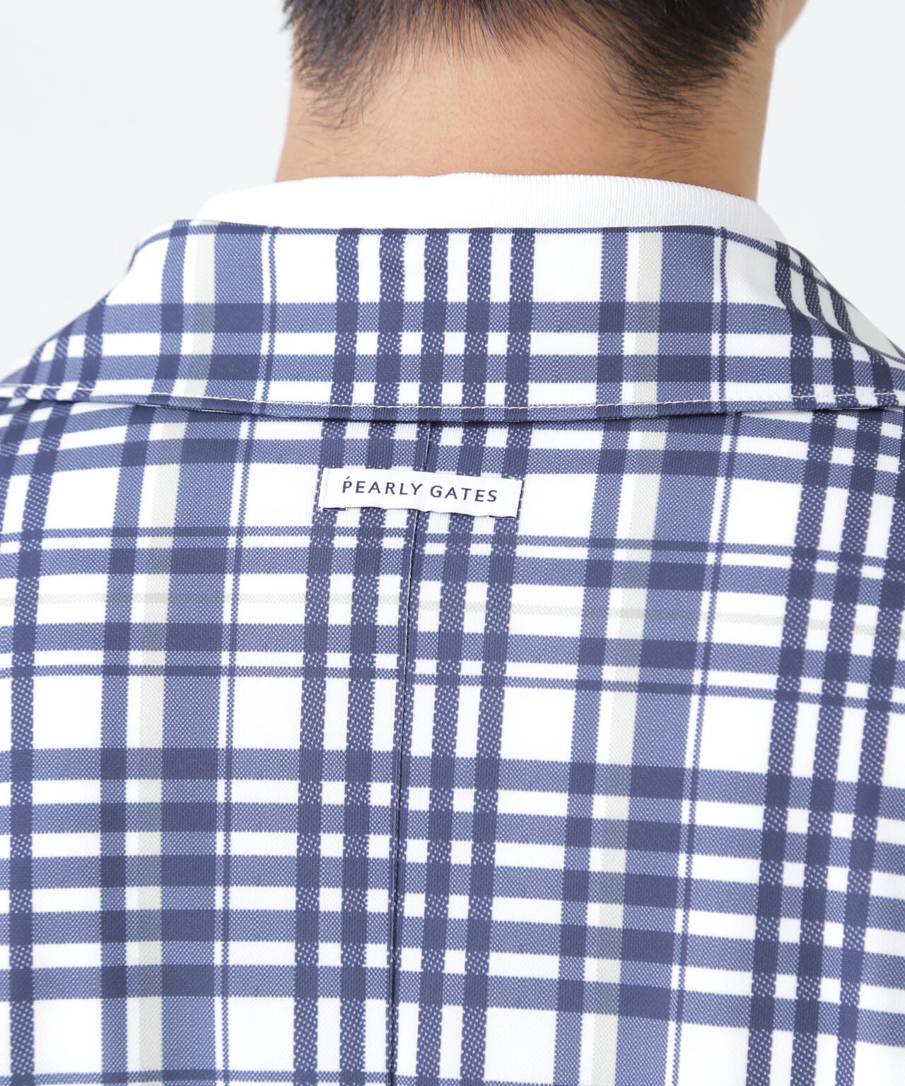 Peストレッチトリコットメッシュジャケット ＜チェック柄＞ (MENS