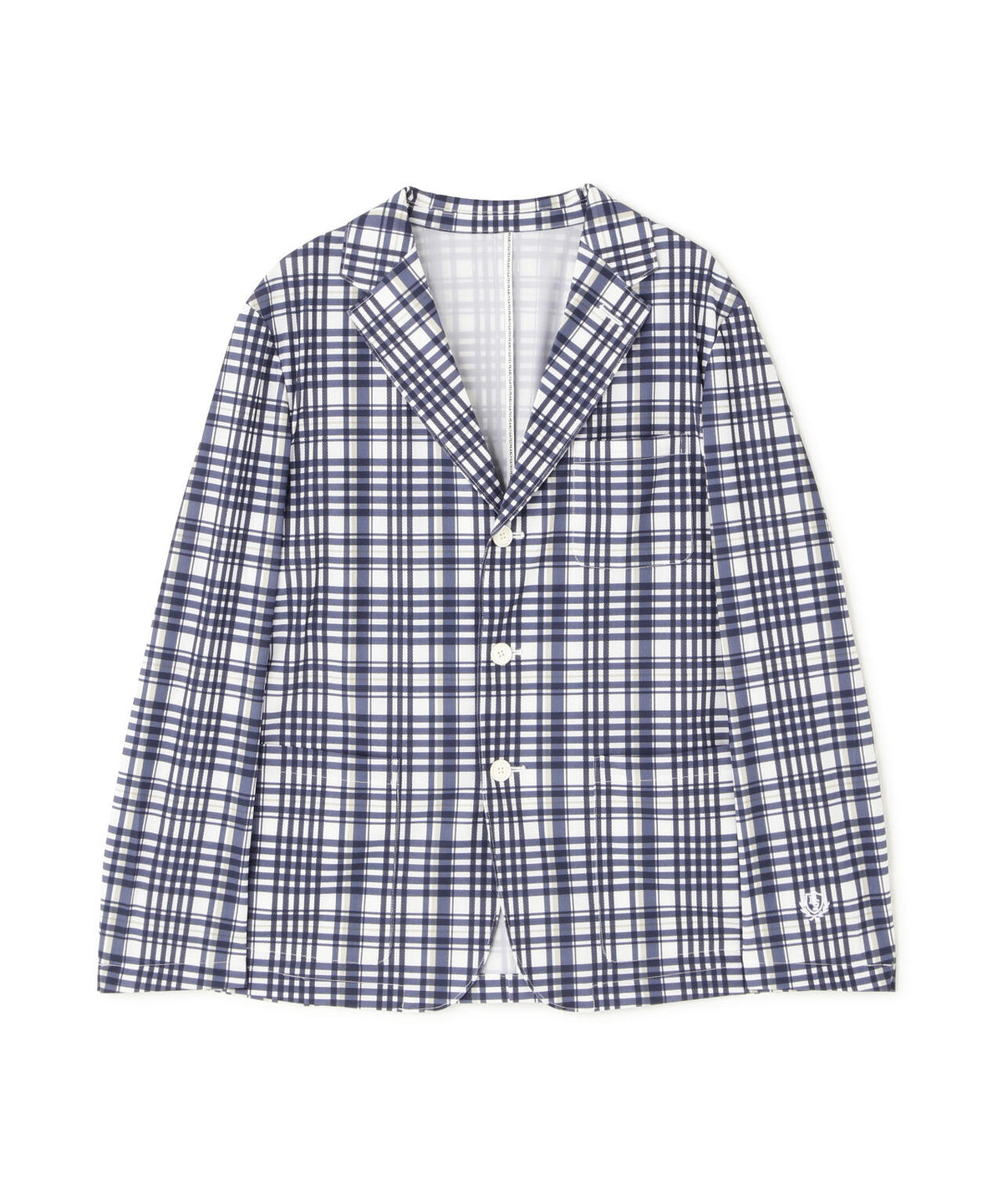 Peストレッチトリコットメッシュジャケット ＜チェック柄＞ (MENS)