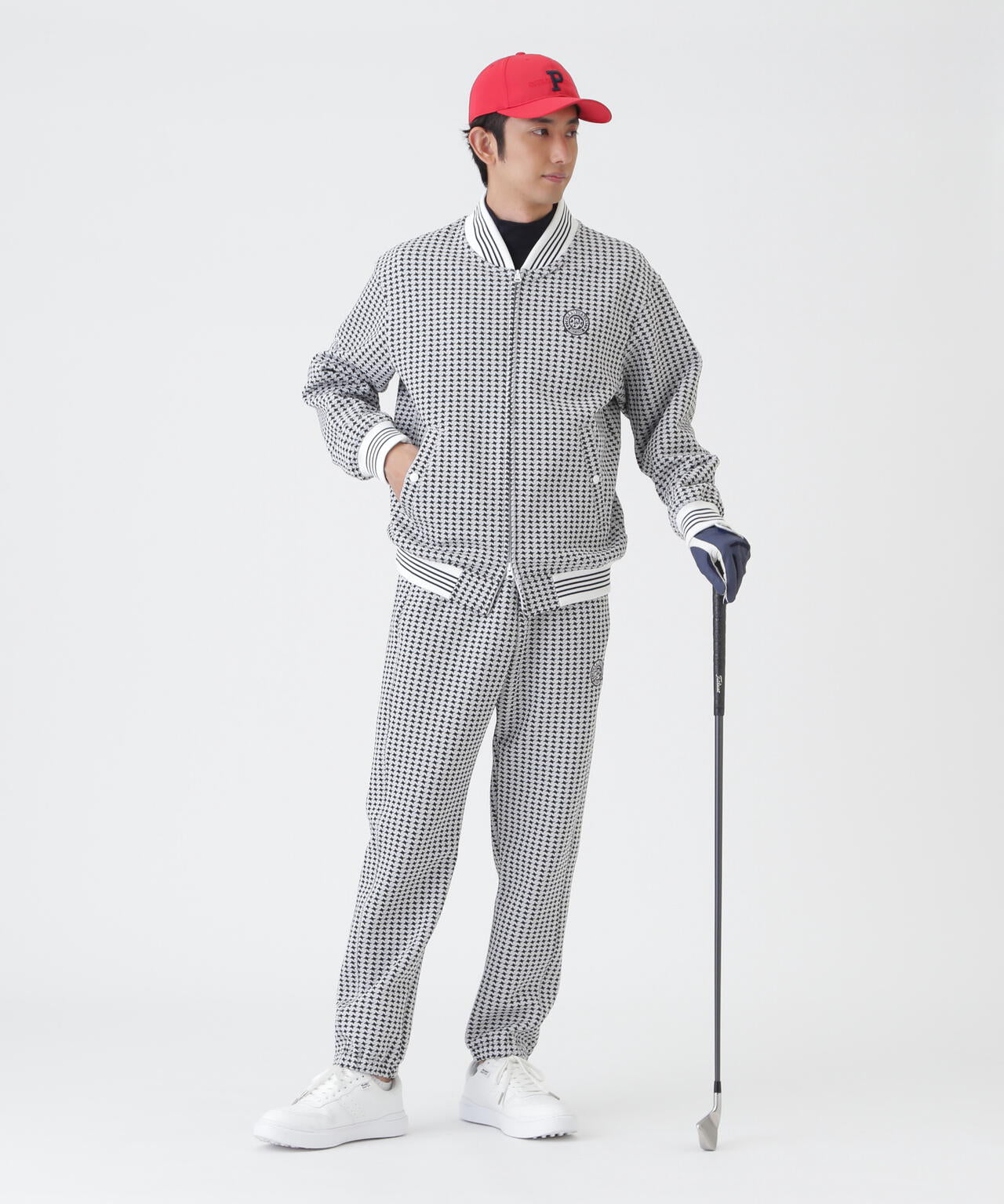 ステッチキルトジャガードパンツ ＜手裏剣千鳥柄＞ (MENS) | PEARLY