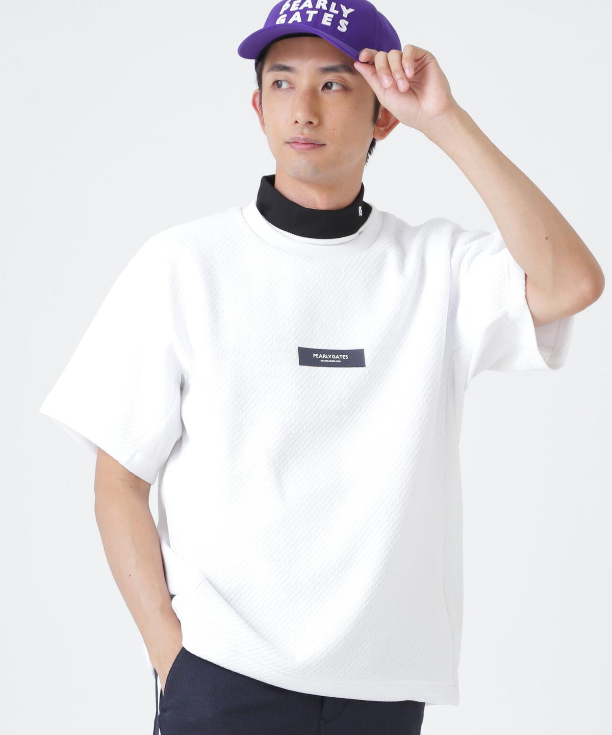 リサイクルモールカルゼクウォーター半袖クルーネックプルオーバー (MENS)