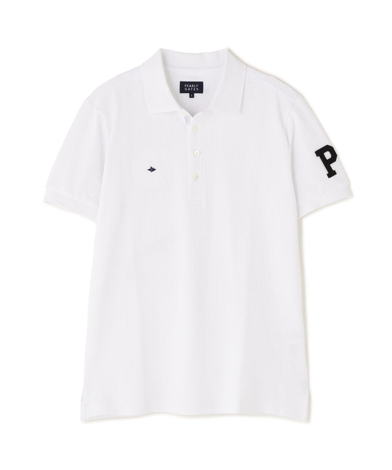 TEXBRIDハイゲージ千鳥ジャガード半袖ポロシャツ (MENS) | PEARLY