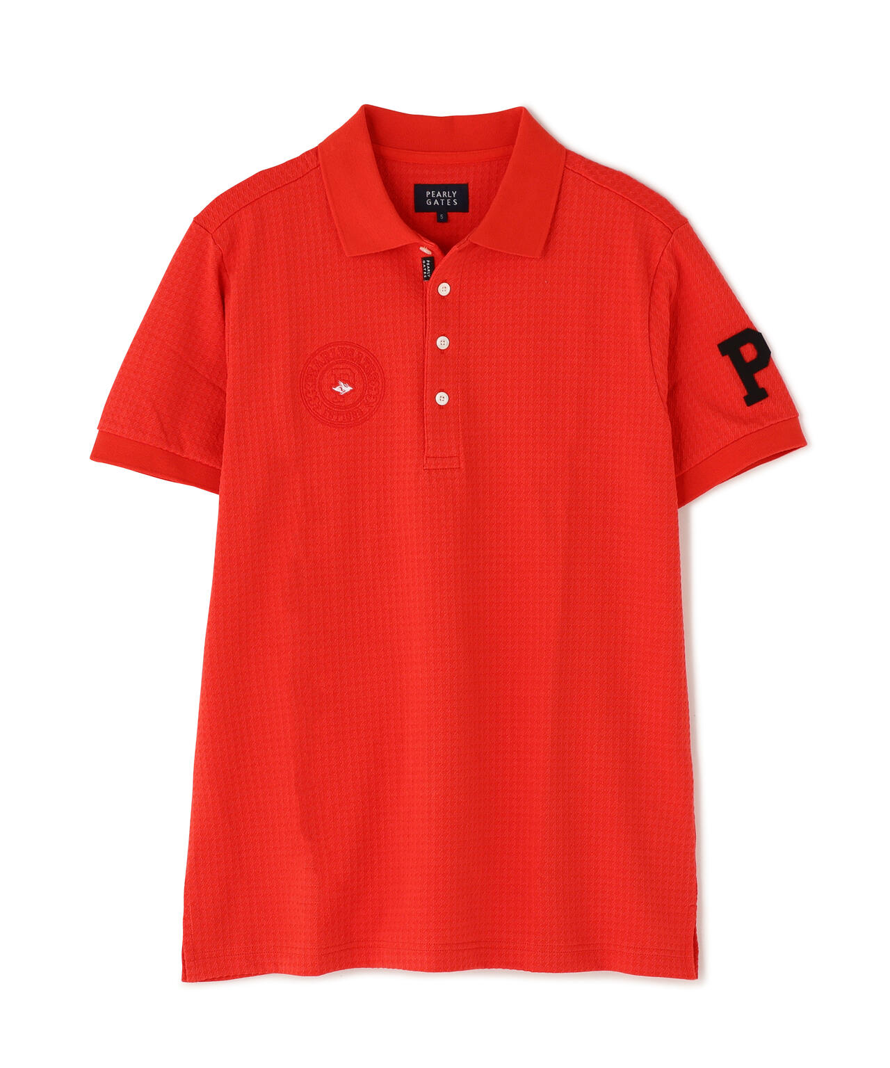 TEXBRIDハイゲージ千鳥ジャガード半袖ポロシャツ (MENS) | PEARLY