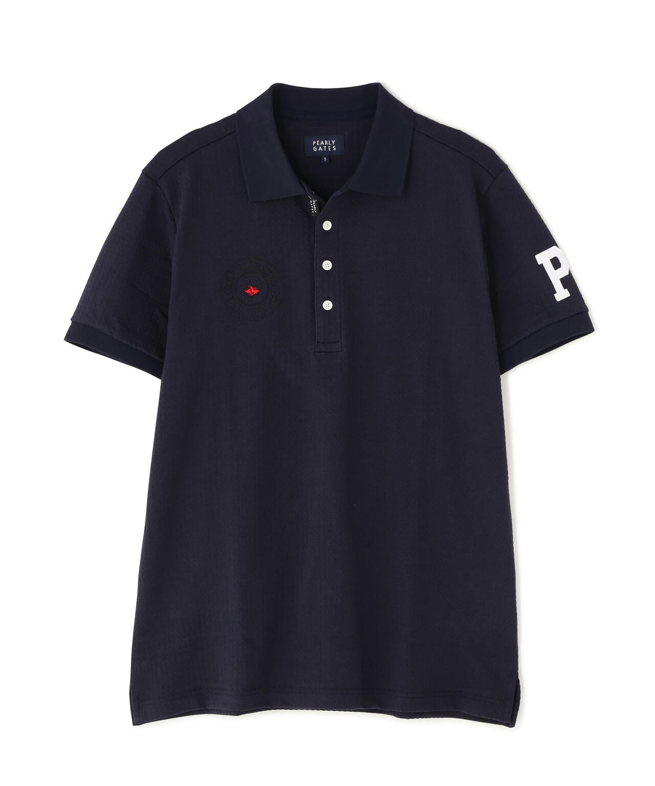 TEXBRIDハイゲージ千鳥ジャガード半袖ポロシャツ (MENS) | PEARLY