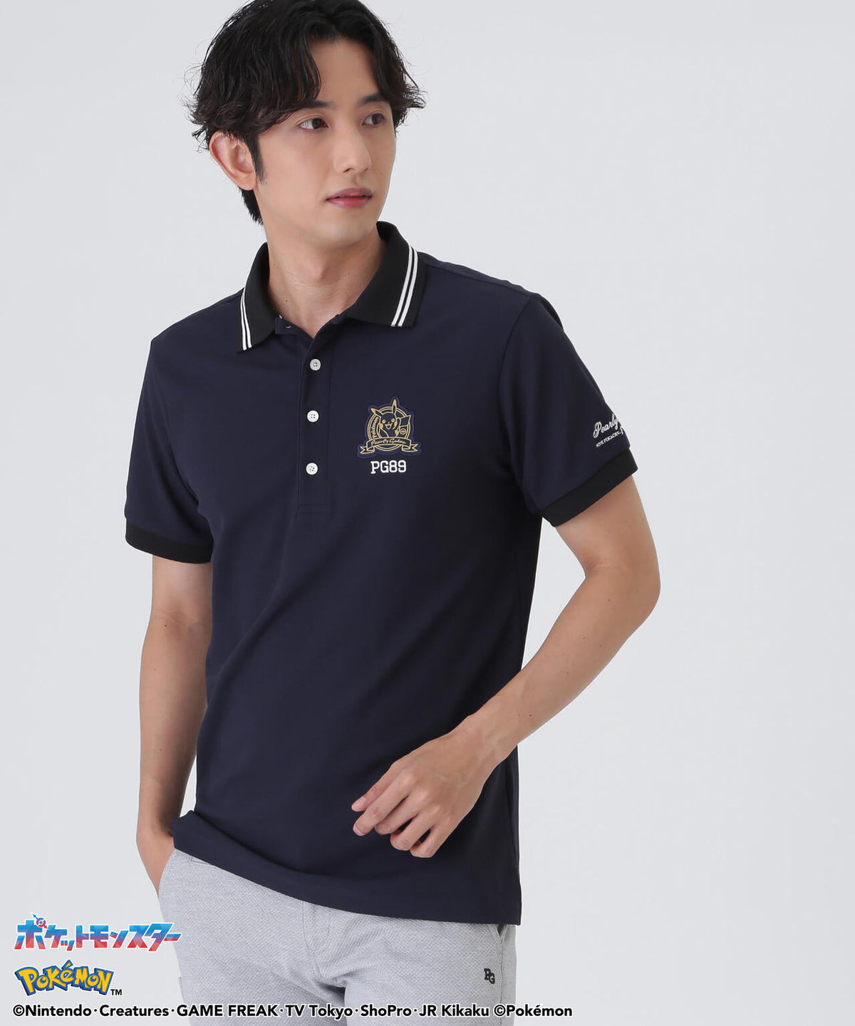 [PEARLYGATES×Pokémon] ポケモン Peスパンカノコ半袖ポロシャツ (MENS)