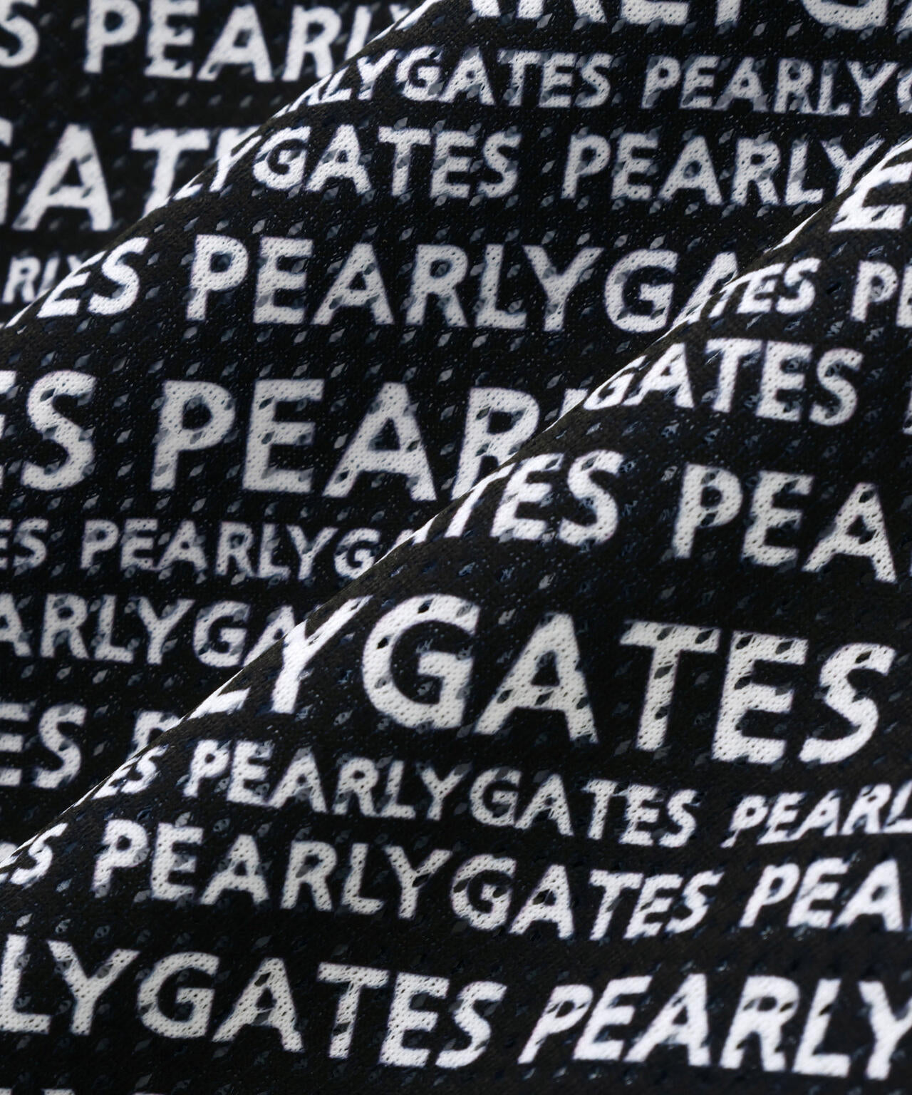 ランダムロゴバイヤスボーダー柄 KAZEメッシュ | PEARLY GATES