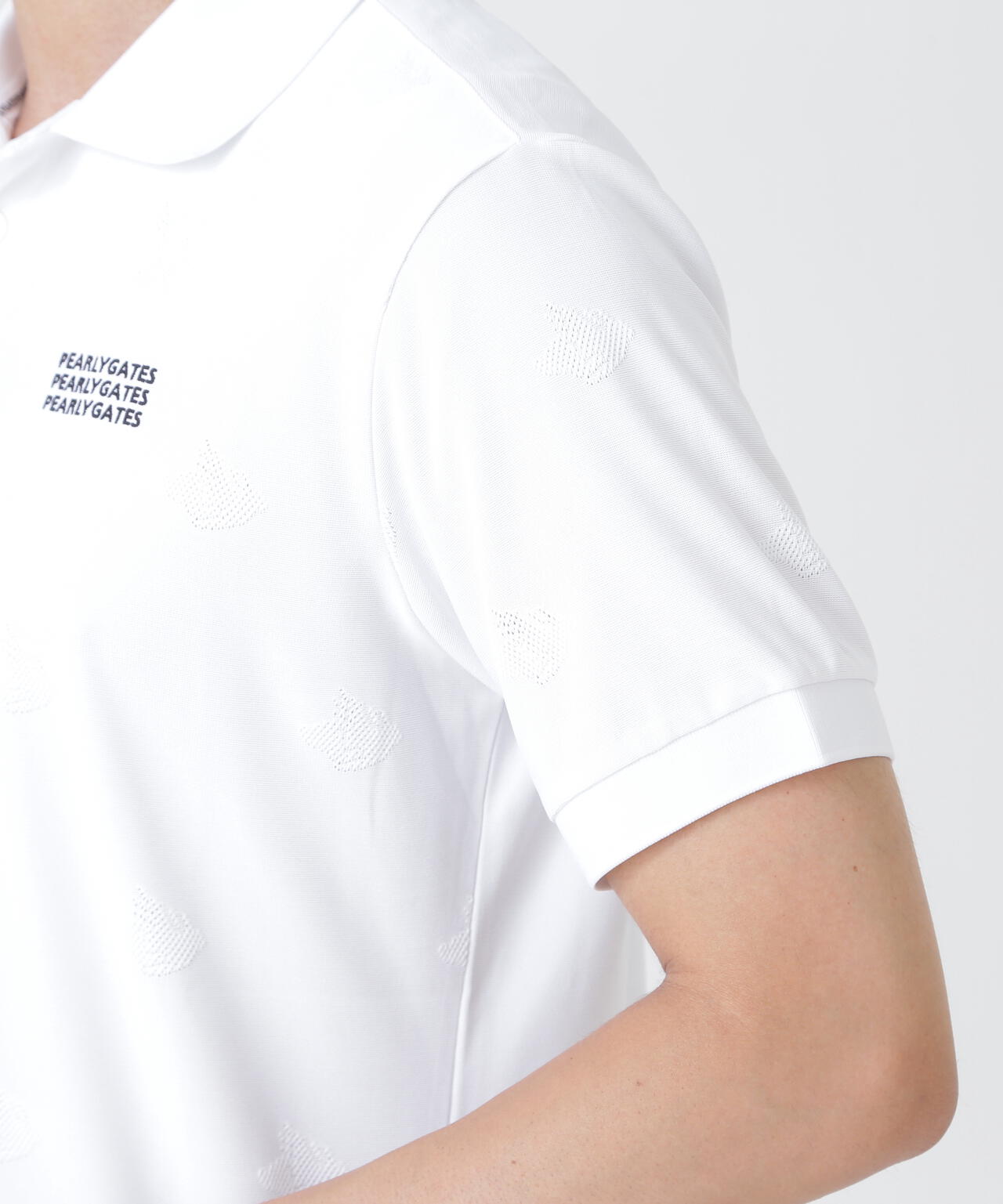 メッシュジャガード半袖ポロシャツ (MENS) | PEARLY GATES（パーリー