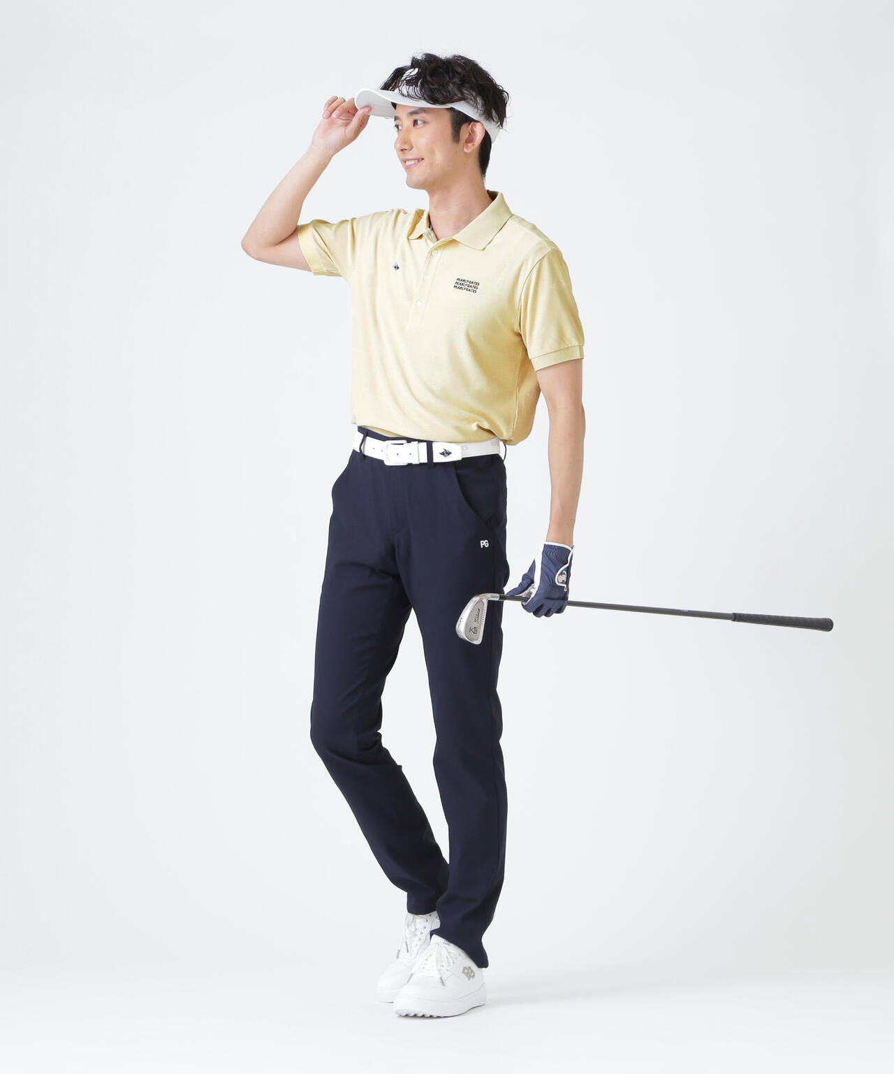 メッシュジャガード半袖ポロシャツ (MENS) | PEARLY GATES（パーリー