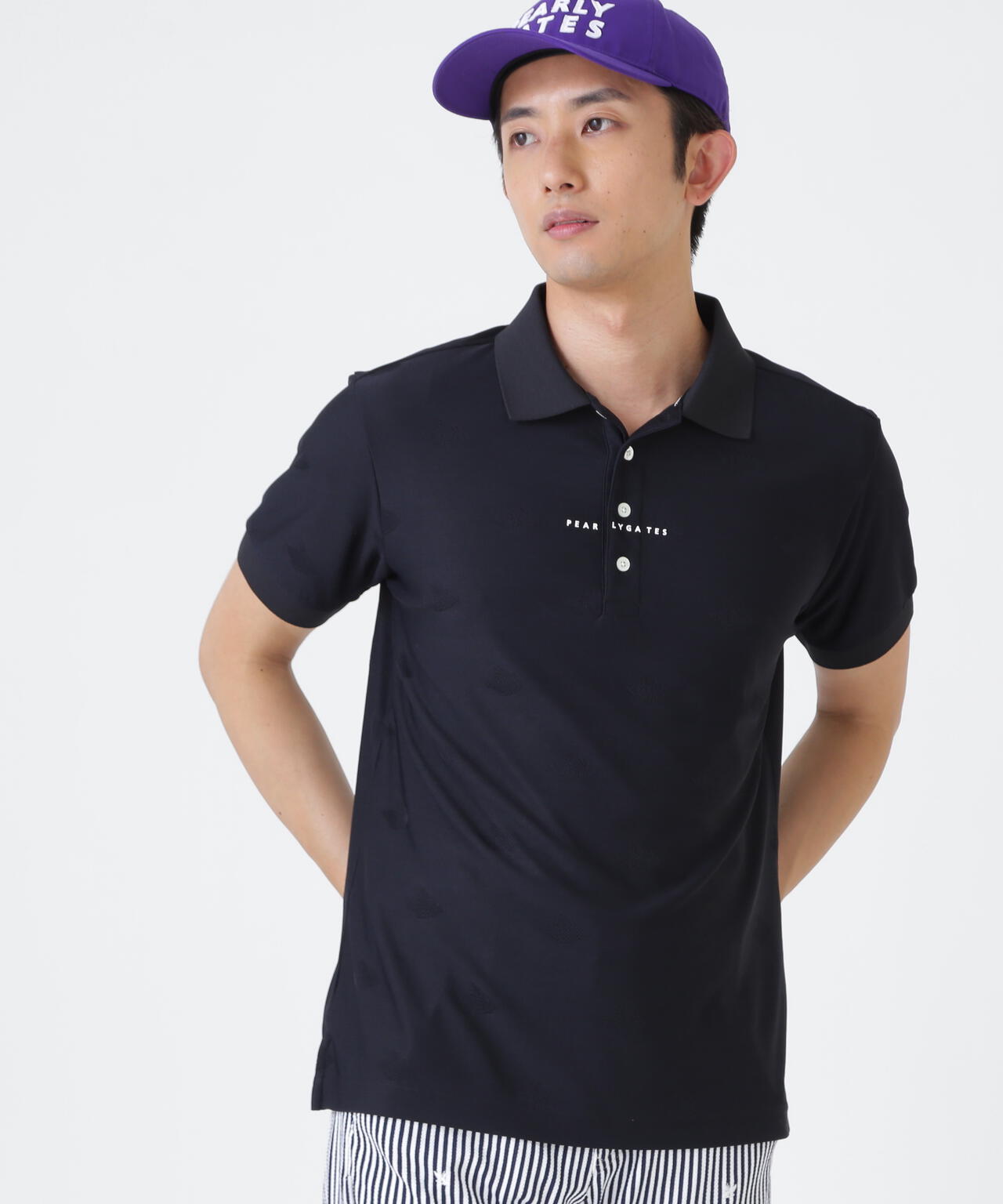 新品タグ付き　パーリーゲイツ　ジャガード半袖ポロシャツ メッシュジャガード半袖ポロシャツ (MENS) | PEARLY GATES（パーリー