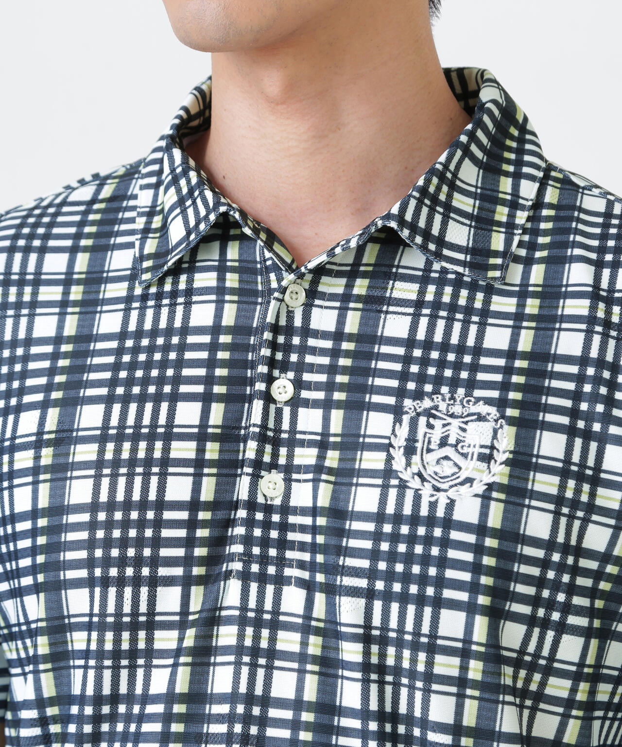 【新品】PEARLY GATES チェック柄ポロシャツ メッシュジャガード半袖ポロシャツ ＜チェック柄＞ (MENS) | PEARLY