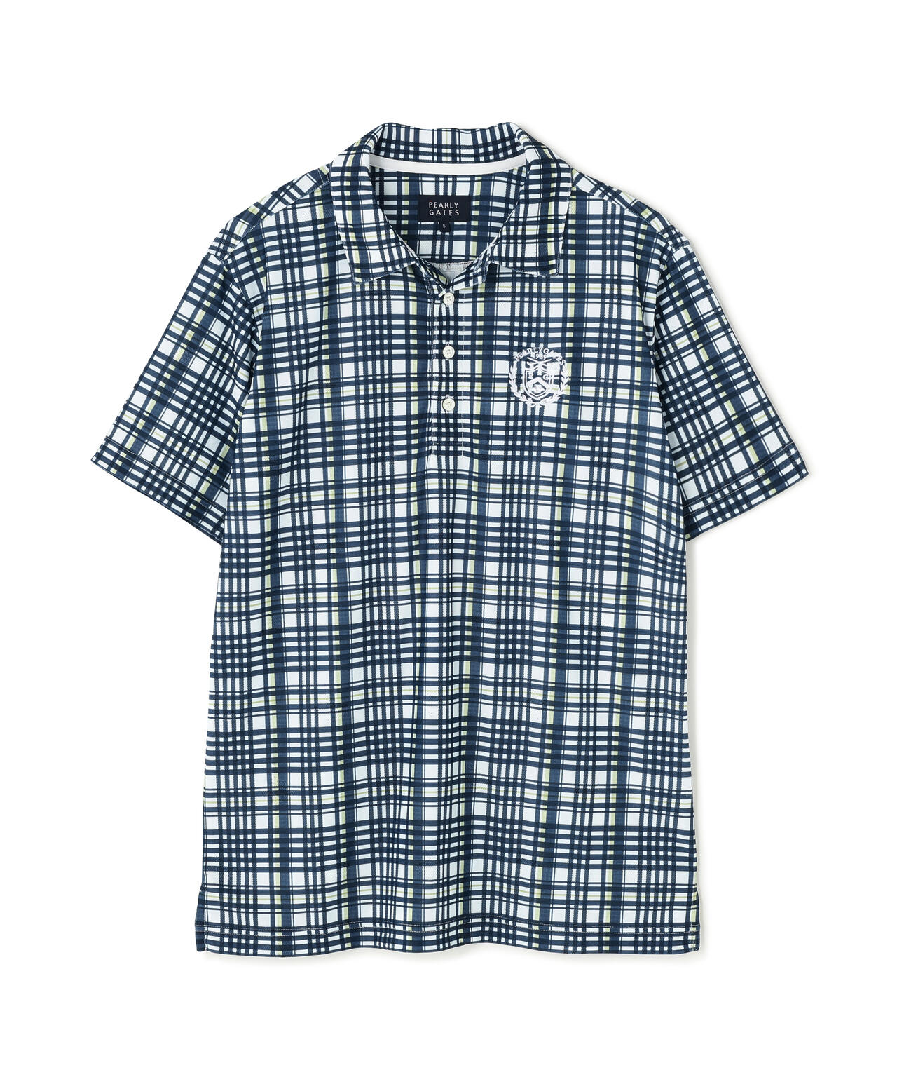 メッシュジャガード半袖ポロシャツ ＜チェック柄＞ (MENS) | PEARLY