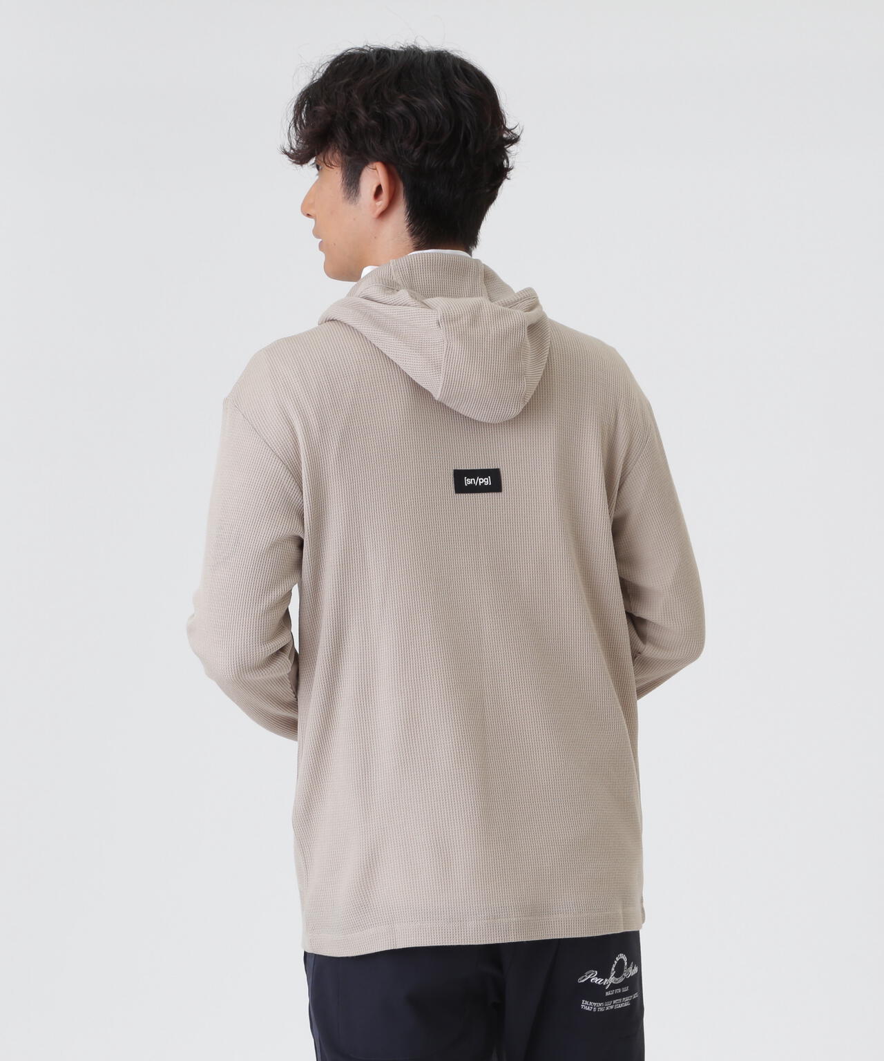 パーリーゲイツ フルジップ フーディー ベージュ サイズ0 Super Natural ウールジャージー（MENS） | PEARLY GATES（パーリー