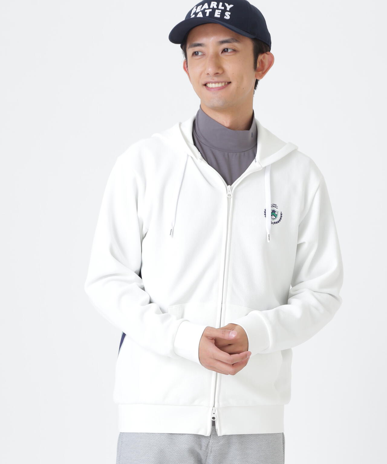 Wハニカムストレッチフルジップフーディ (MENS) | PEARLY GATES
