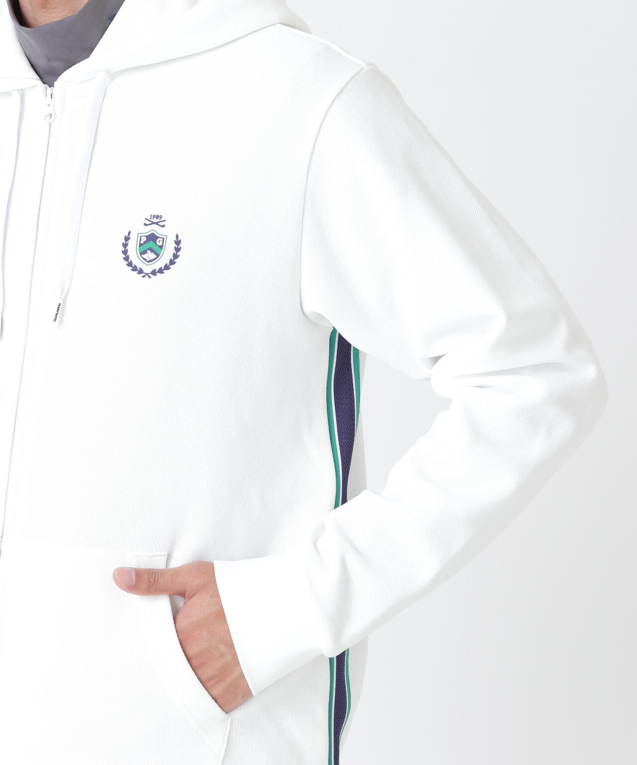 Wハニカムストレッチフルジップフーディ (MENS) | PEARLY GATES