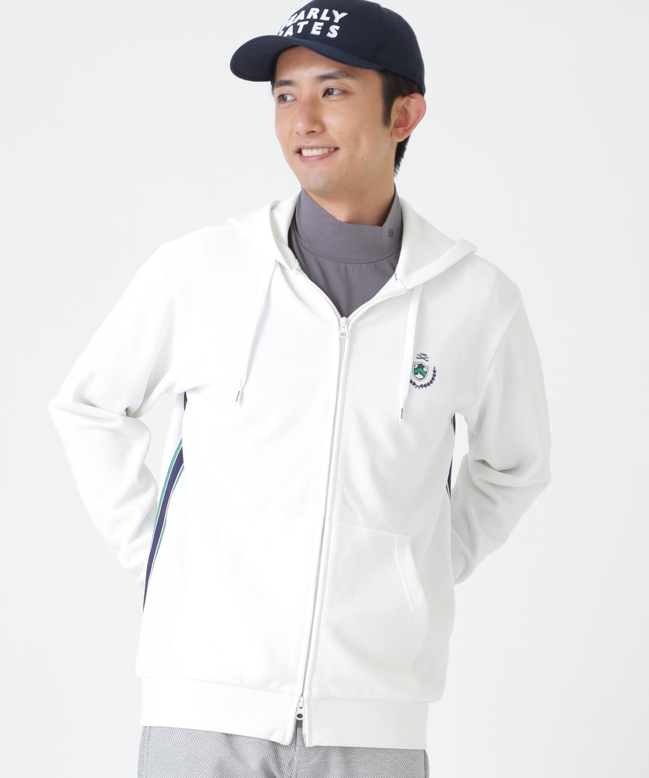 新品● パーリーゲイツ ●ストレッチ ハニカム フーデッドジャケット　S Wハニカムストレッチフルジップフーディ (MENS) | PEARLY GATES