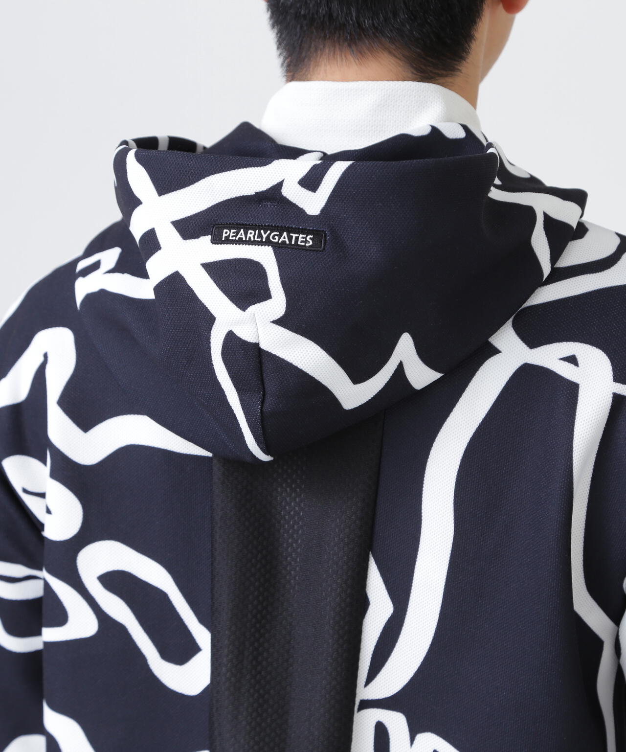 Wハニカムストレッチフルジップフーディ ＜変形ウサギ柄＞ (MENS