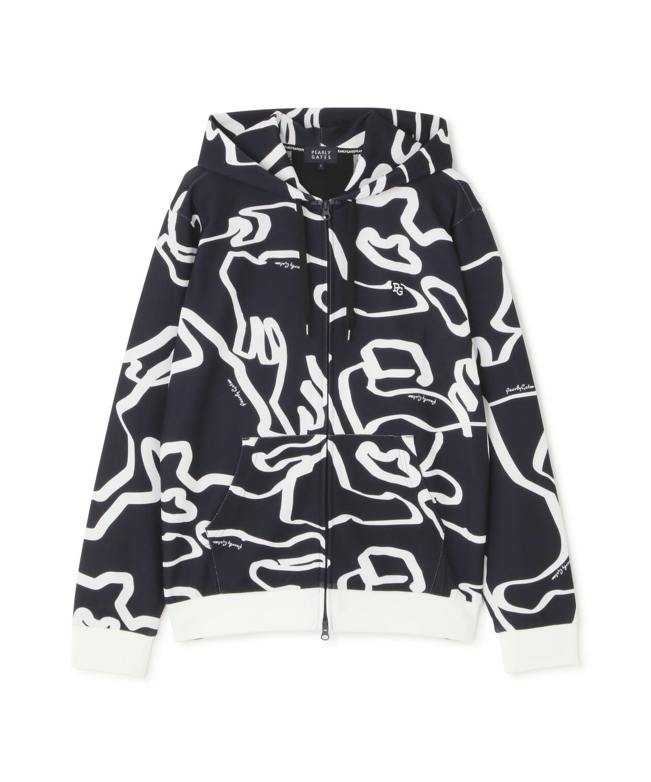 Wハニカムストレッチフルジップフーディ ＜変形ウサギ柄＞ (MENS