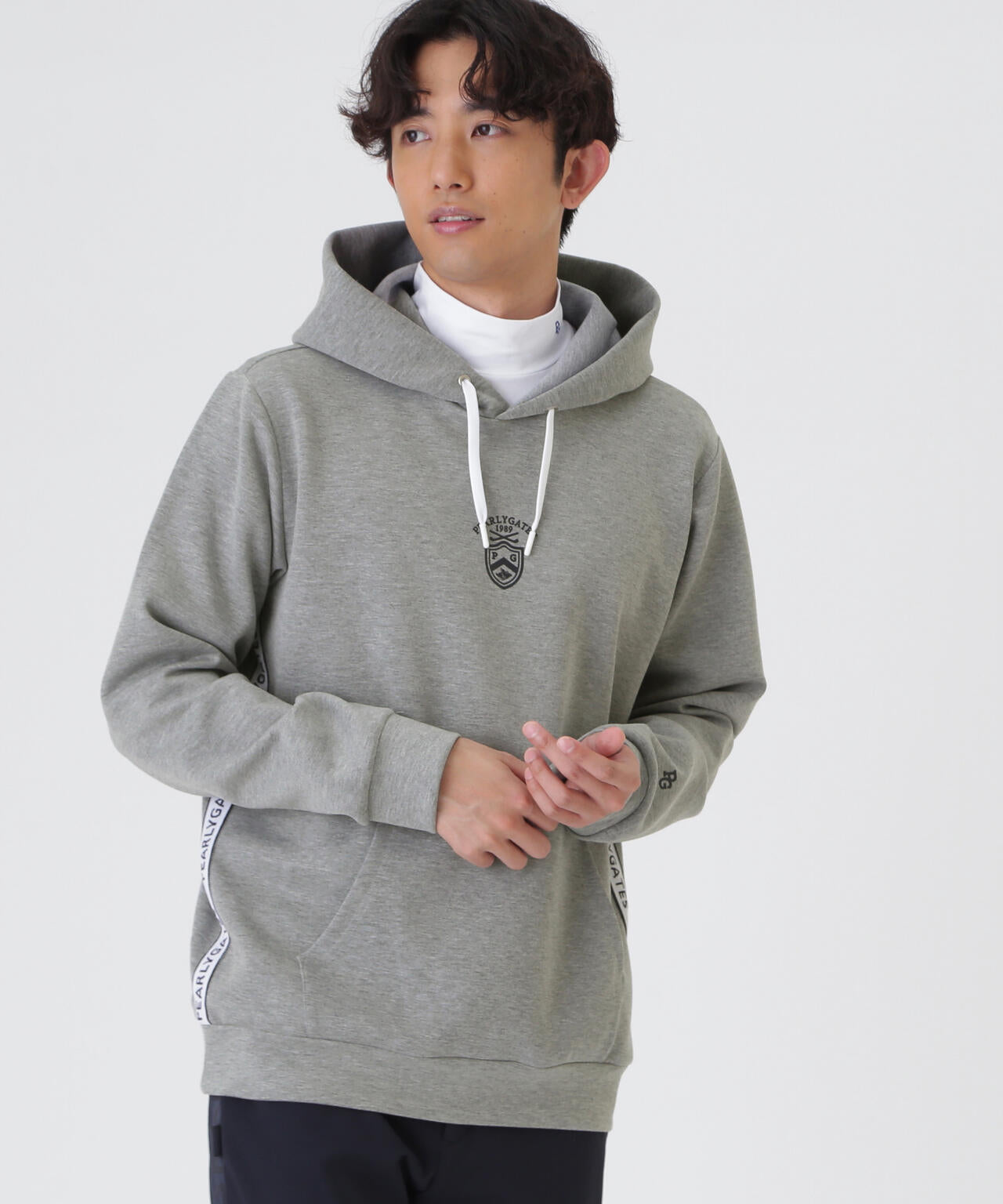 未使用級　PGG パーリーゲイツ ダンボールフルジップブルゾン　ベージュ ダンボールフーディプルオーバ (MENS) | PEARLY GATES（パーリーゲイツ
