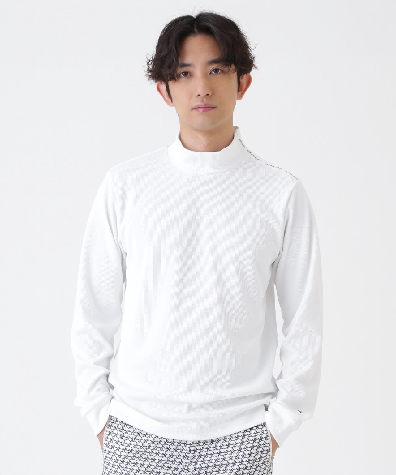 接結針抜きダンボール長袖ハイネックカットソー (MENS) | PEARLY GATES