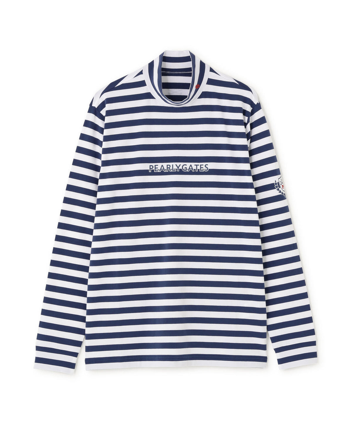 スーピマベア天長袖ハイネックカットソー ＜ボーダー柄＞ (MENS)