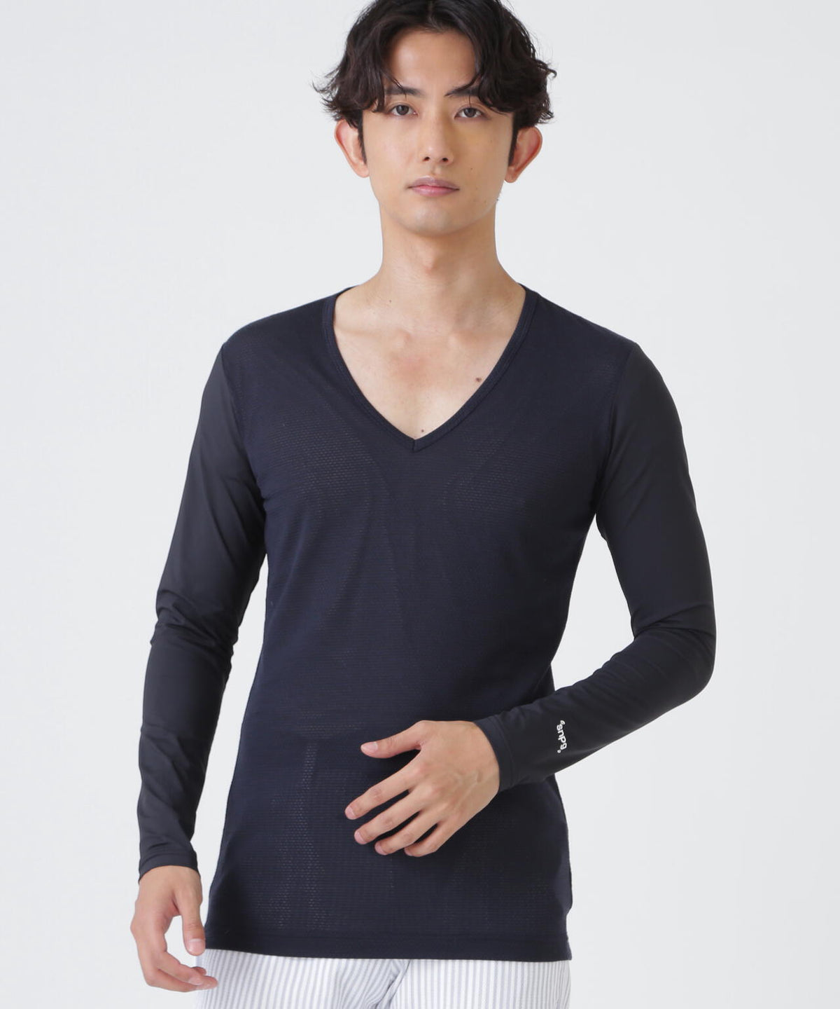 Super Natural ウールメッシュ × ナイロンベア天竺(MENS)