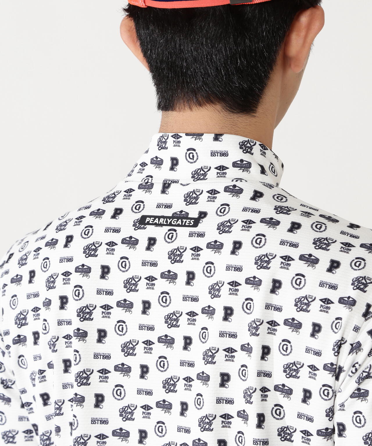 カレッジ小柄ハニカムストレッチ半袖モックネックカットソー | PEARLY