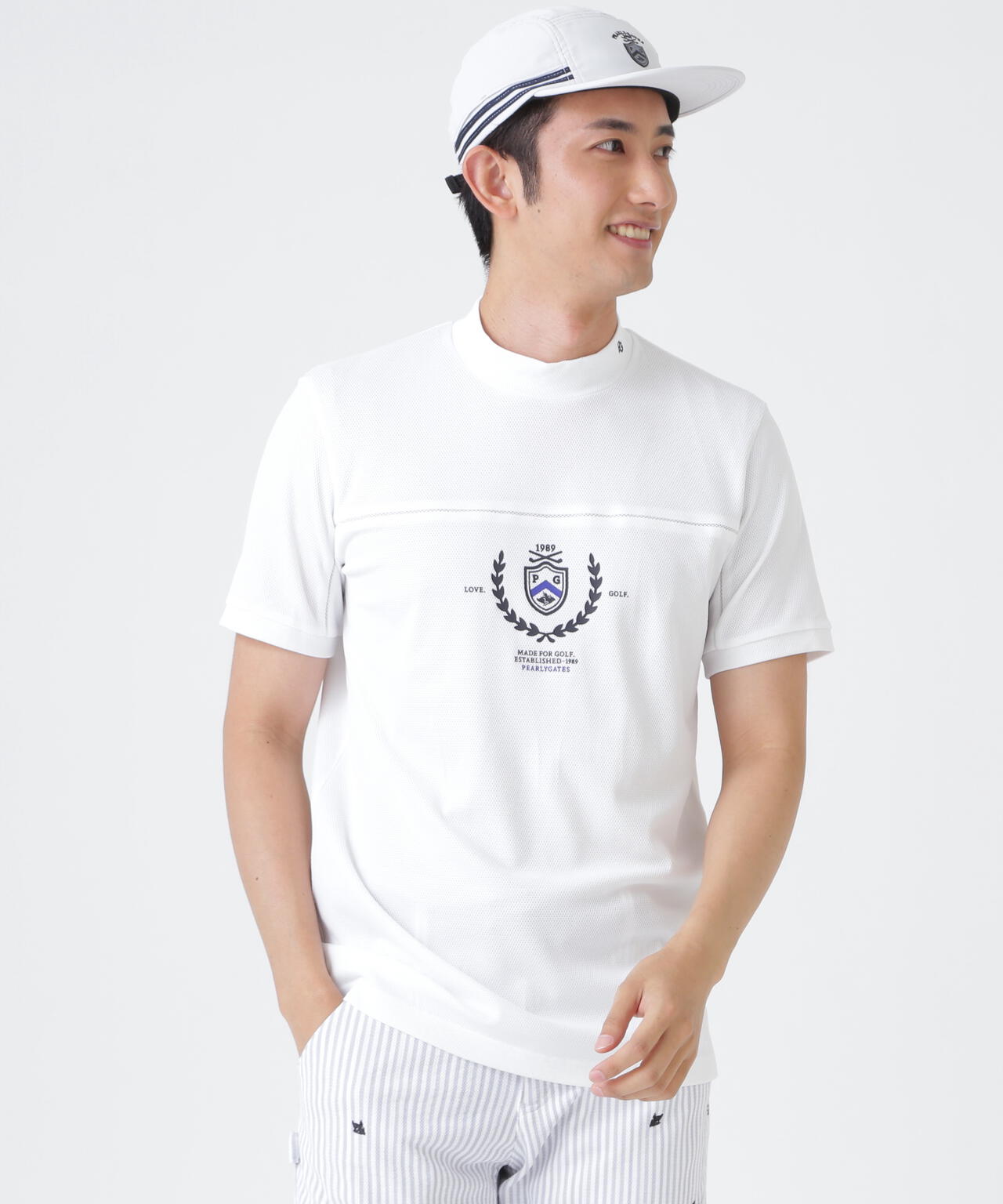 2WAYトリコット半袖ハイネックカットソー (MENS) | PEARLY GATES
