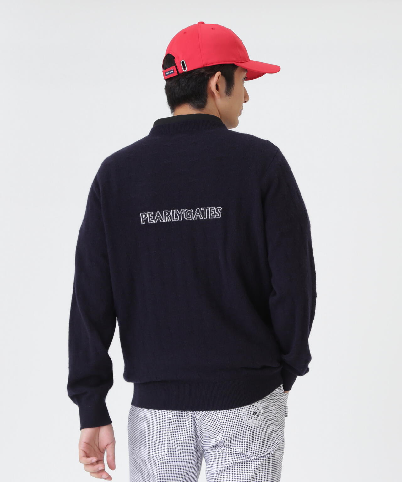 カシミヤ12G天竺クルーネックニットプルオーバー (MENS) | PEARLY
