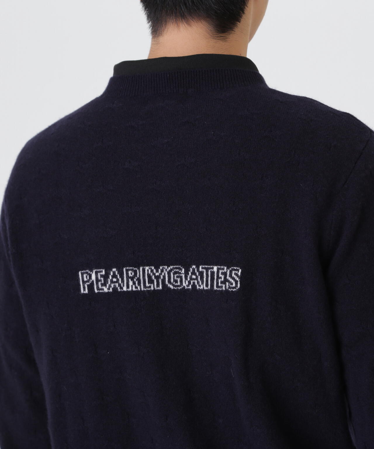 カシミヤ12G天竺クルーネックニットプルオーバー (MENS) | PEARLY
