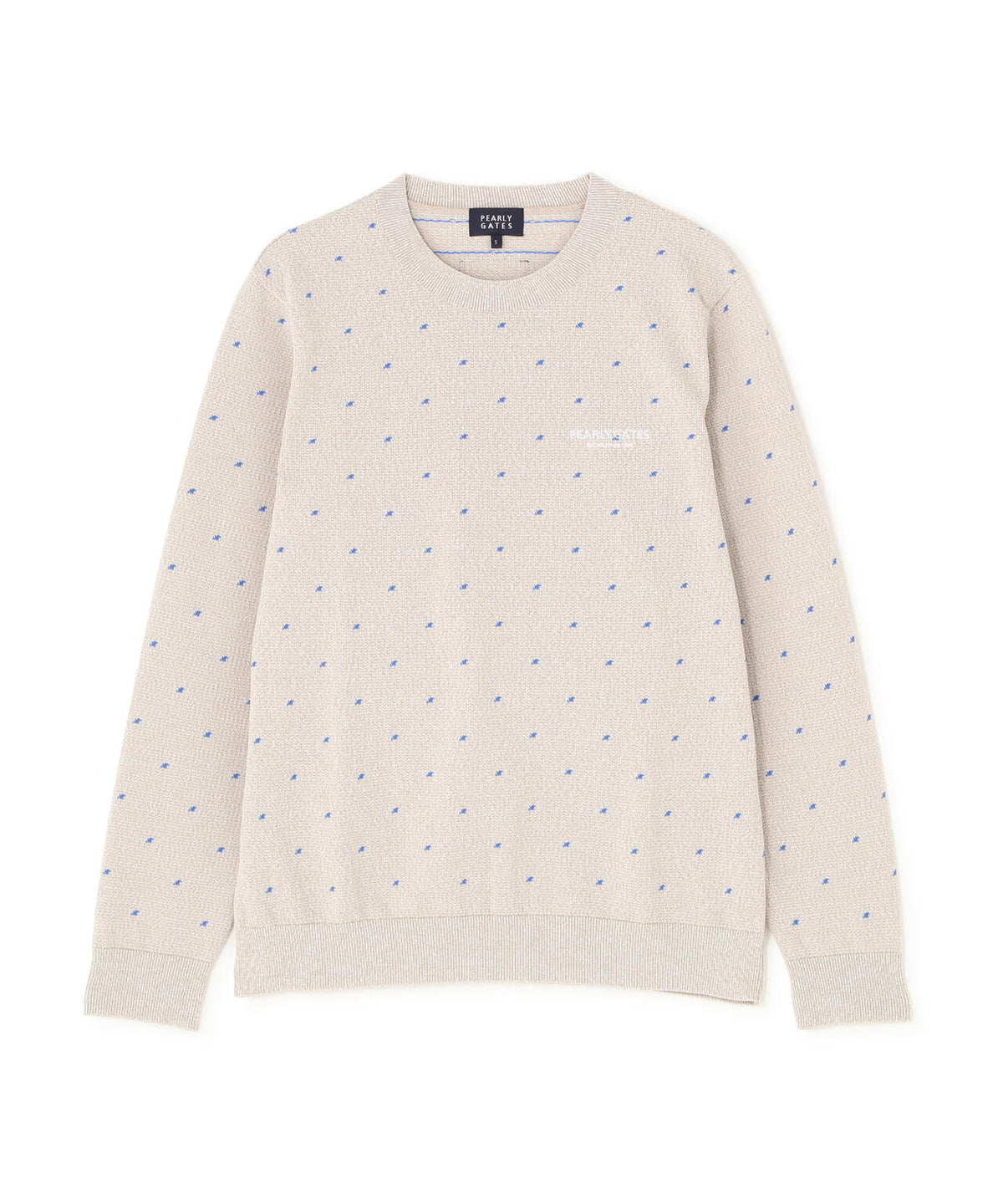 14G地柄クルーネックニットプルオーバー (MENS)