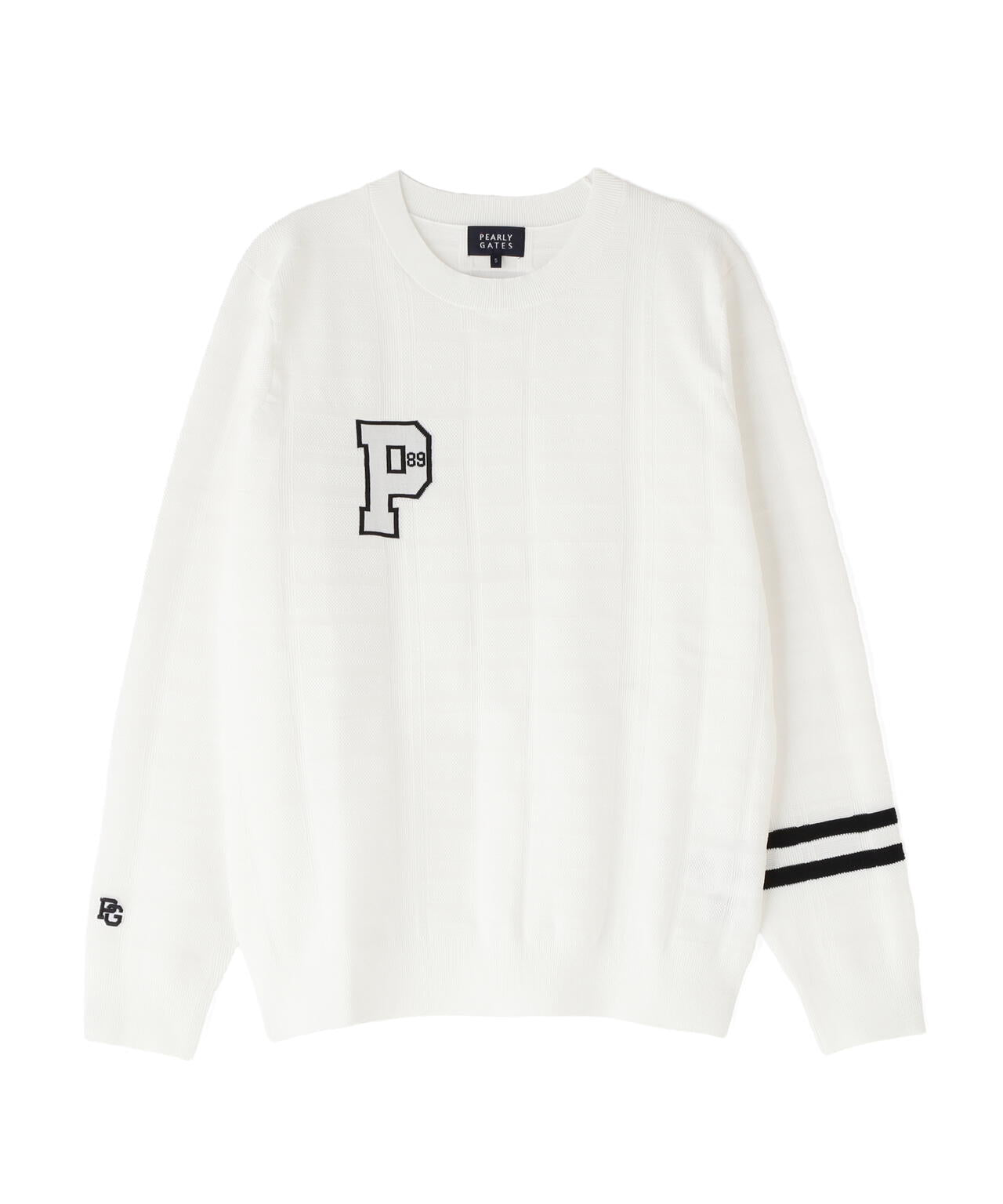 14G地柄ジャガードクルーネックニットプルオーバー (MENS) | PEARLY
