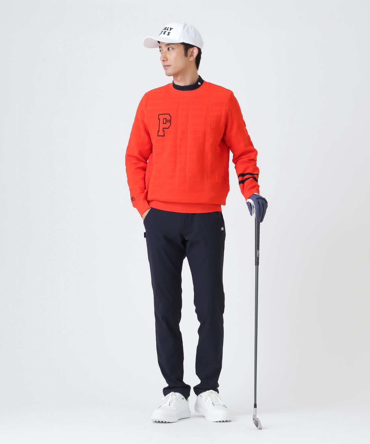 14G地柄ジャガードクルーネックニットプルオーバー (MENS) | PEARLY