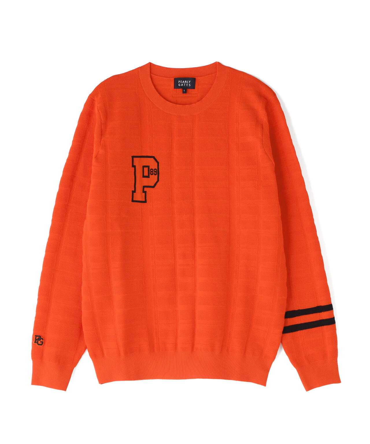 【PEARLY GATES】メンズ ジャガード クルーネックニット プルオーバー 14G地柄ジャガードクルーネックニットプルオーバー (MENS) | PEARLY