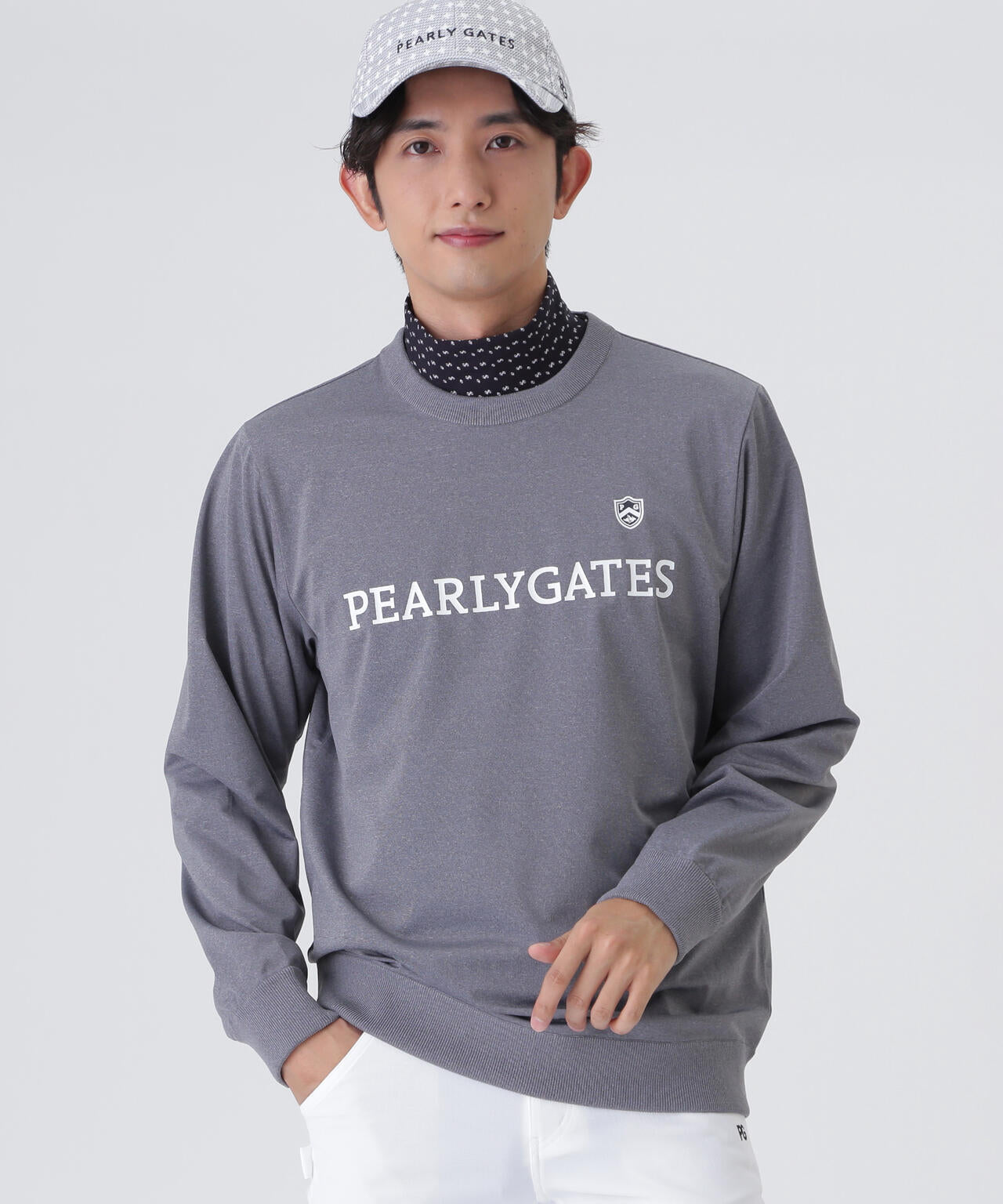 Pyヤーンベア天竺クルーネックニットプルオーバー (MENS) | PEARLY