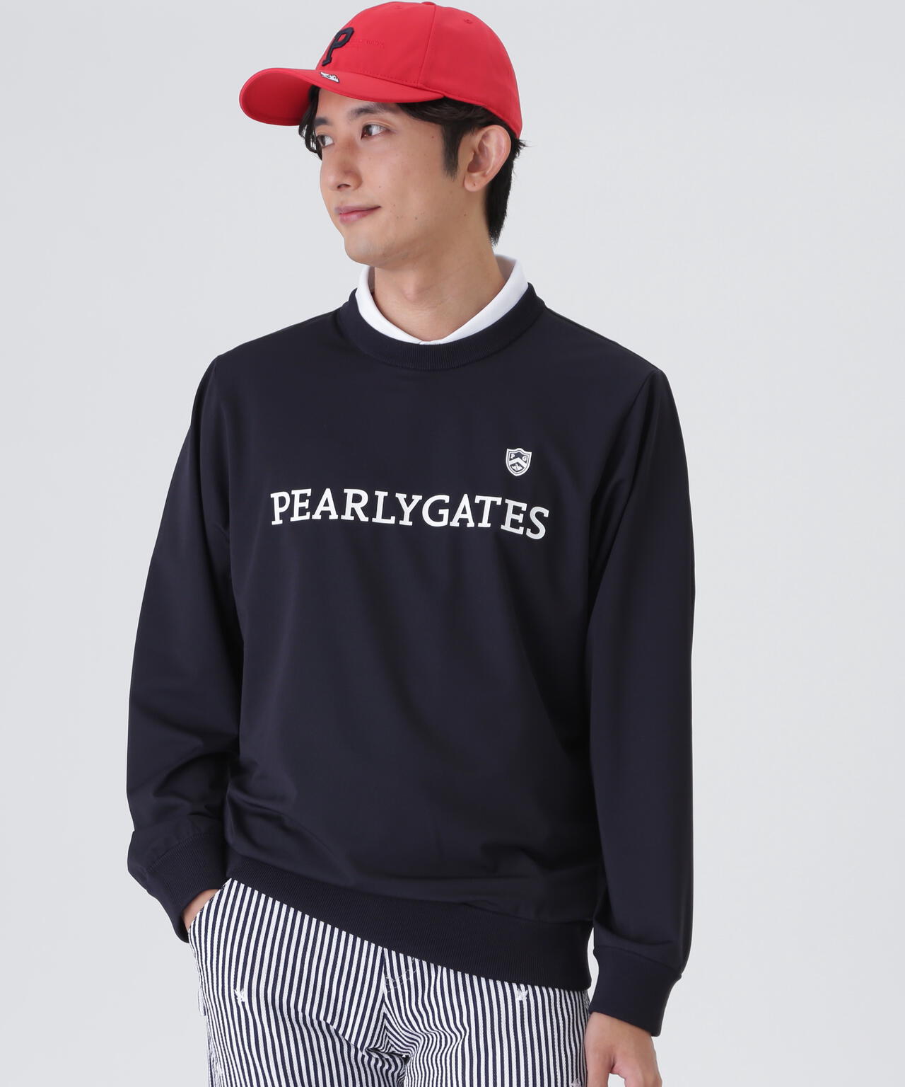 Pyヤーンベア天竺クルーネックニットプルオーバー (MENS) | PEARLY