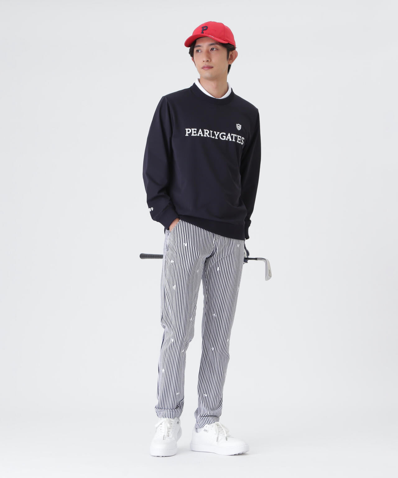 Pyヤーンベア天竺クルーネックニットプルオーバー (MENS) | PEARLY