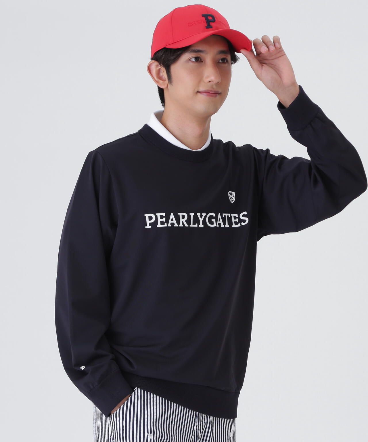 Pyヤーンベア天竺クルーネックニットプルオーバー (MENS) | PEARLY